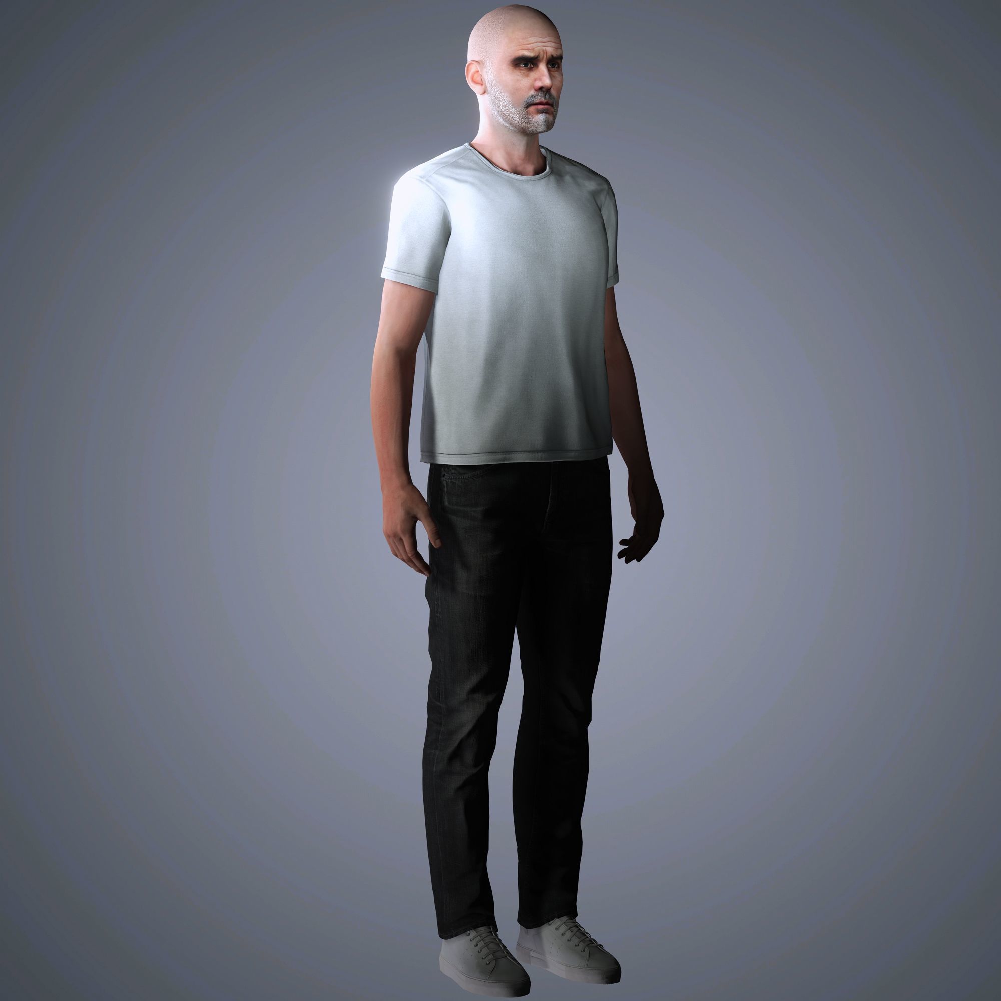 Pep Guardiola Character  Low-poly 3D model_4