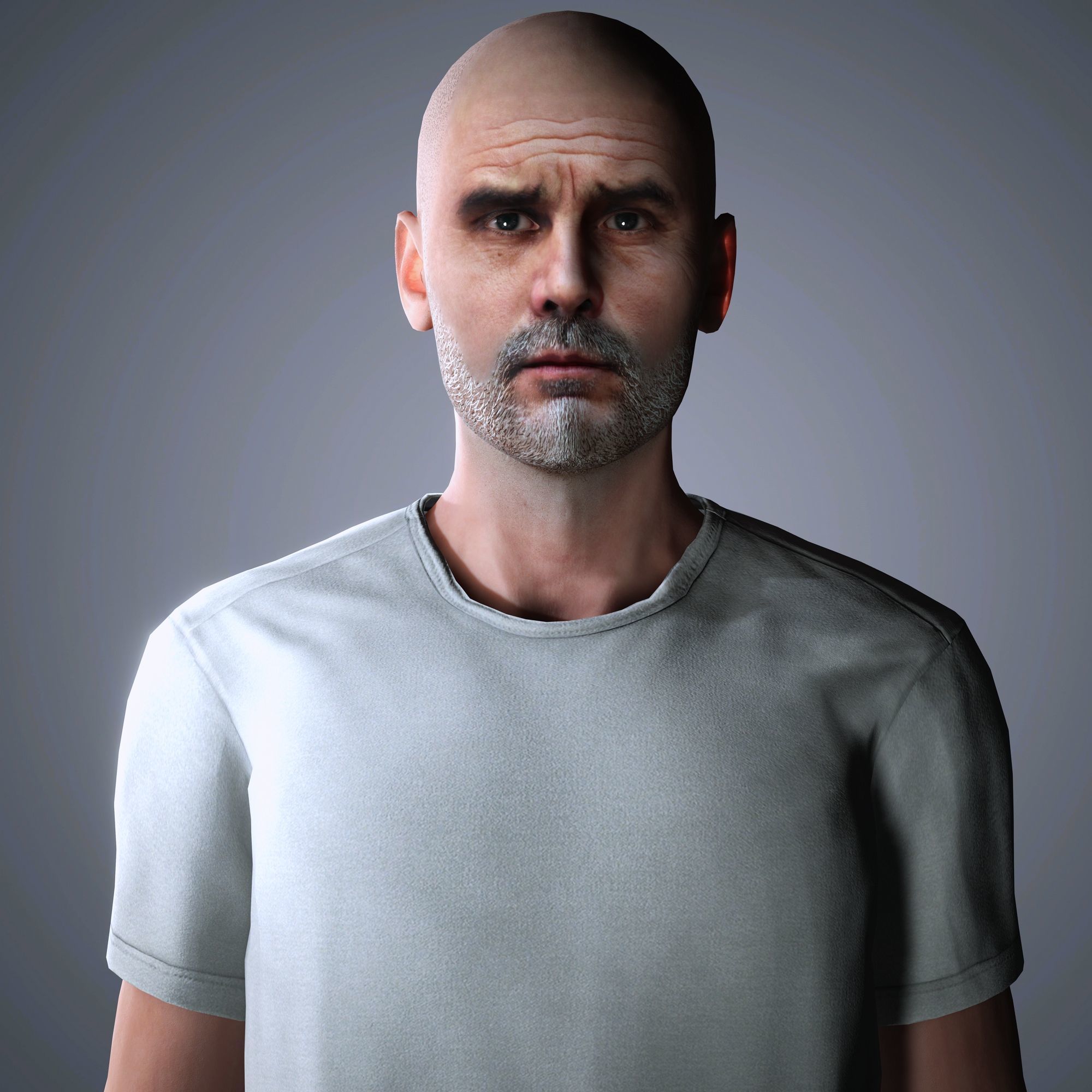Pep Guardiola Character  Low-poly 3D model_1