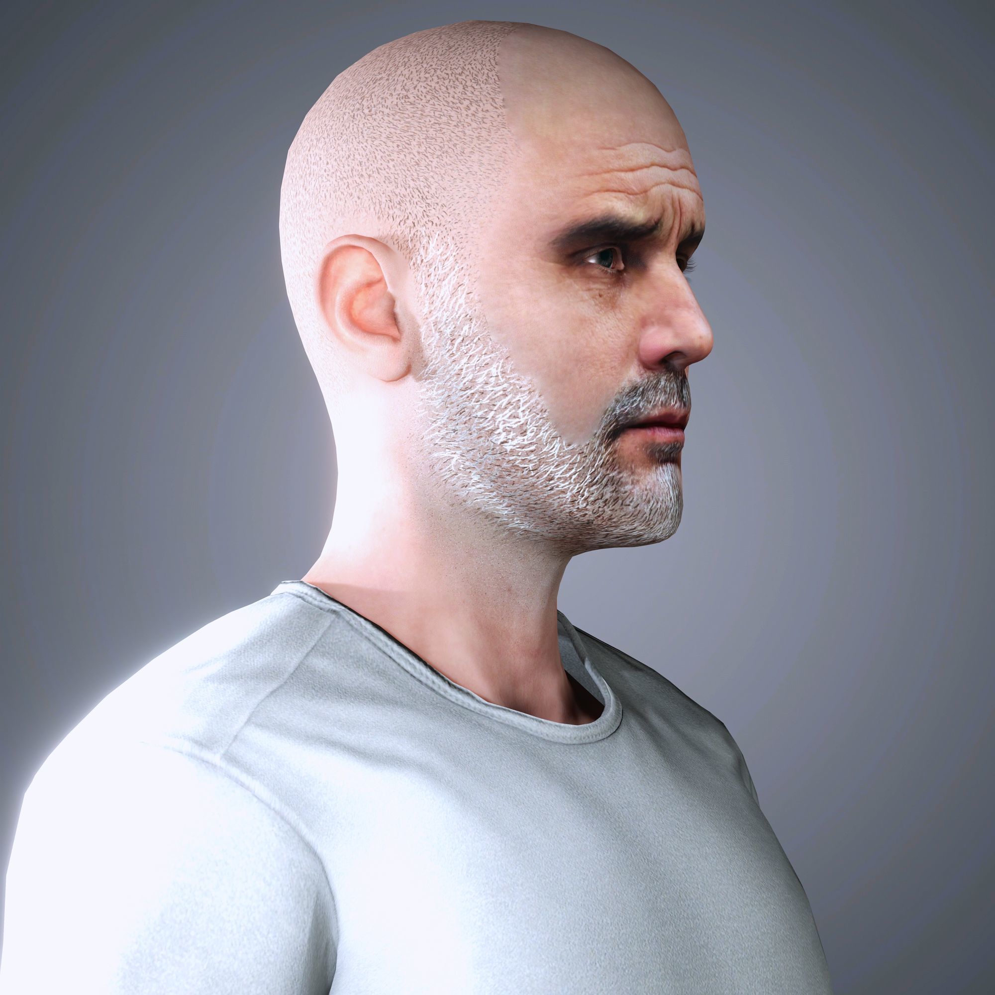 Pep Guardiola Character  Low-poly 3D model_6