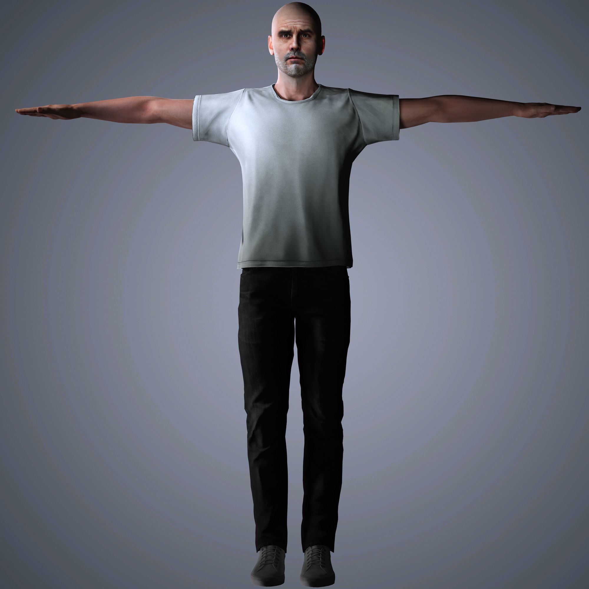 Pep Guardiola Character  Low-poly 3D model_7
