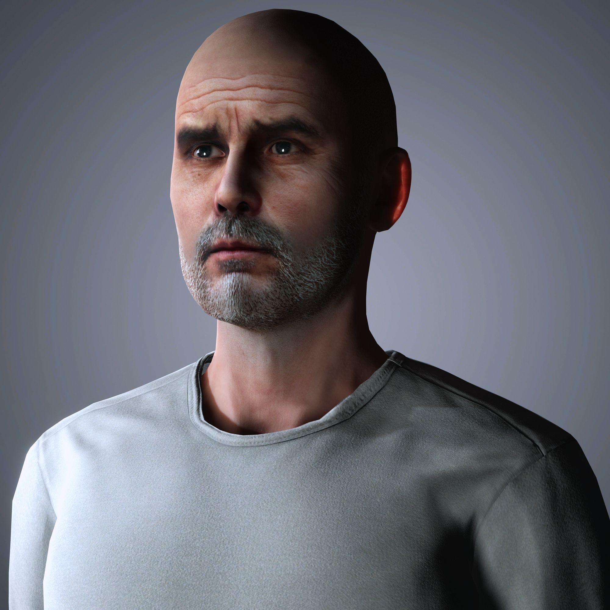 Pep Guardiola Character  Low-poly 3D model_3