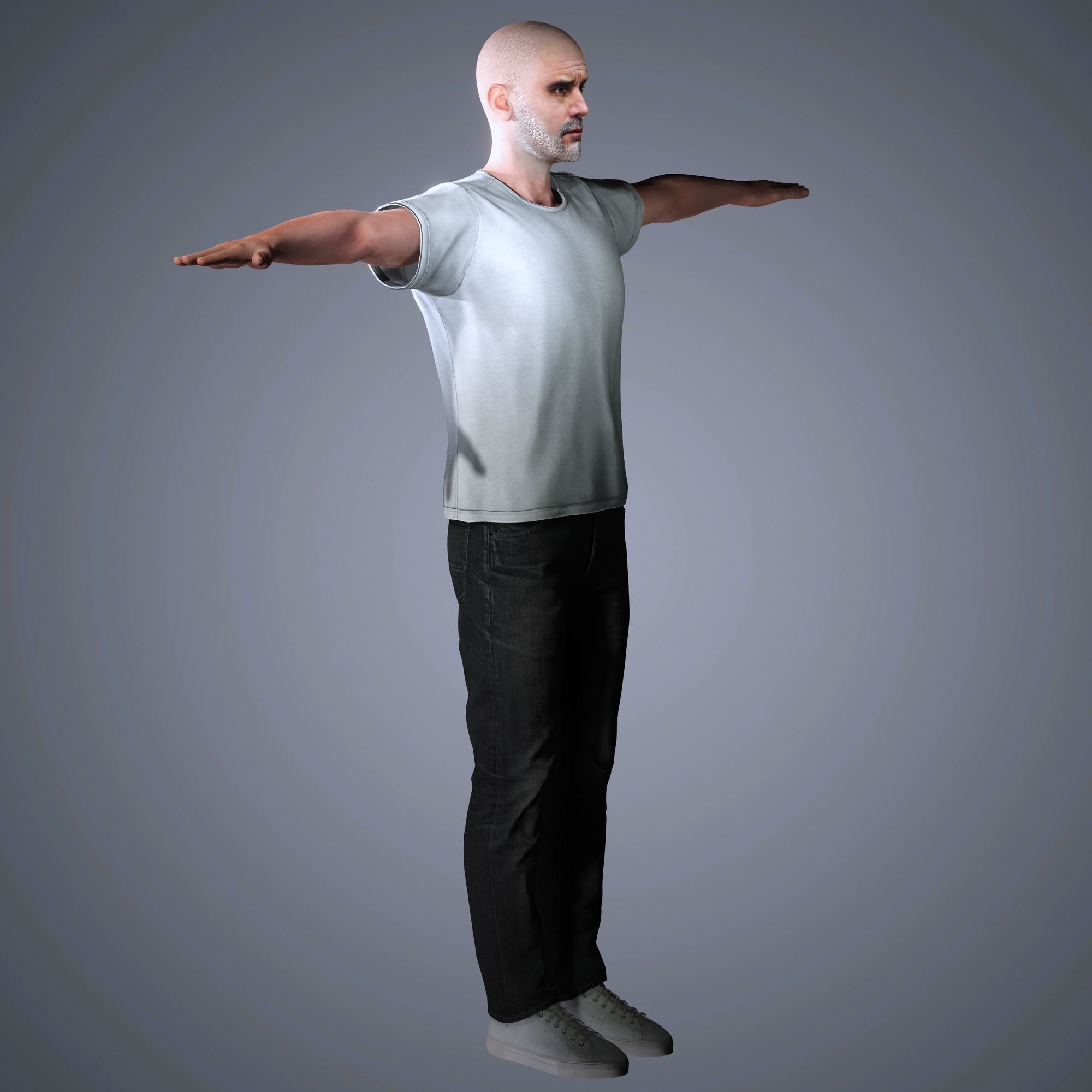 Pep Guardiola Character  Low-poly 3D model_15