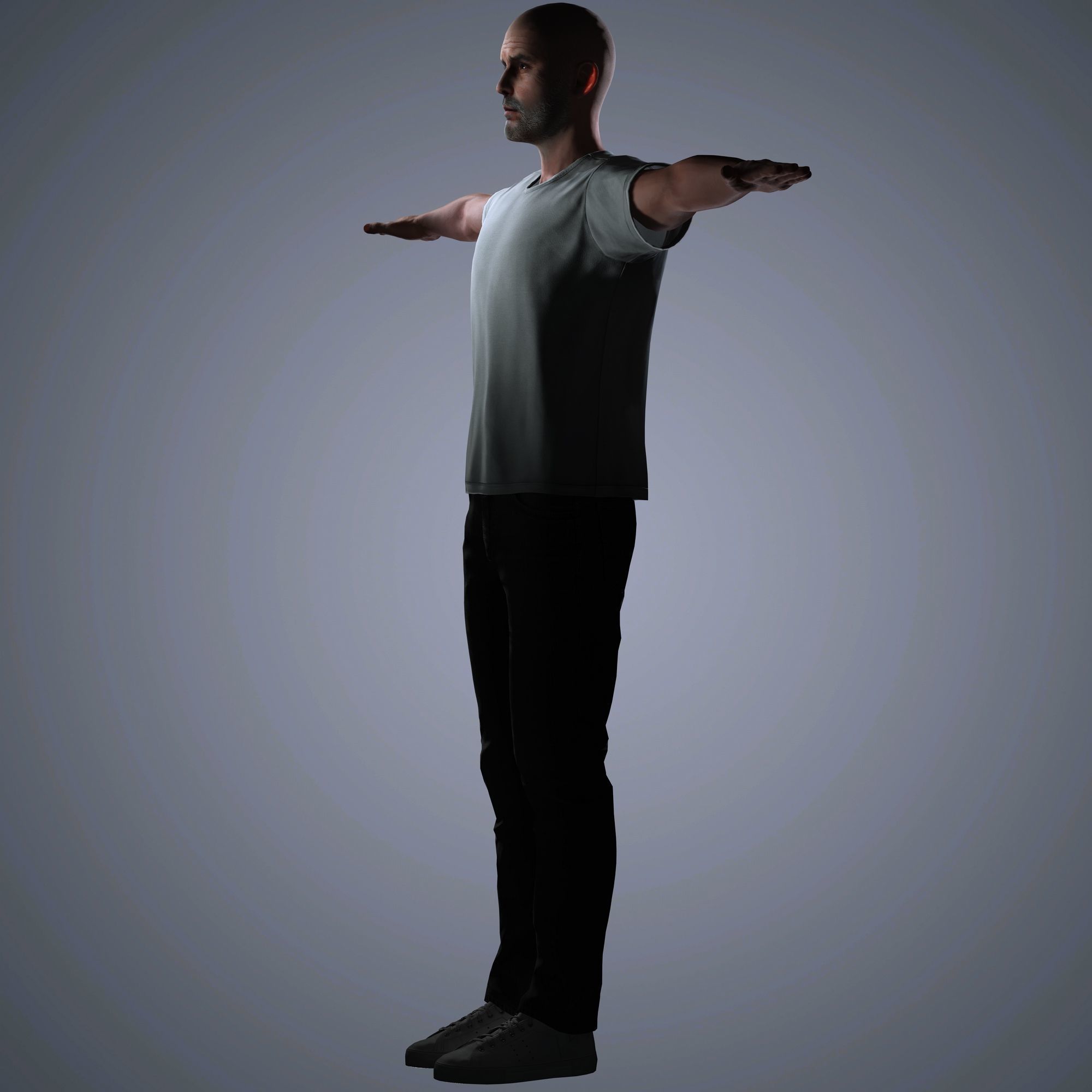 Pep Guardiola Character  Low-poly 3D model_12