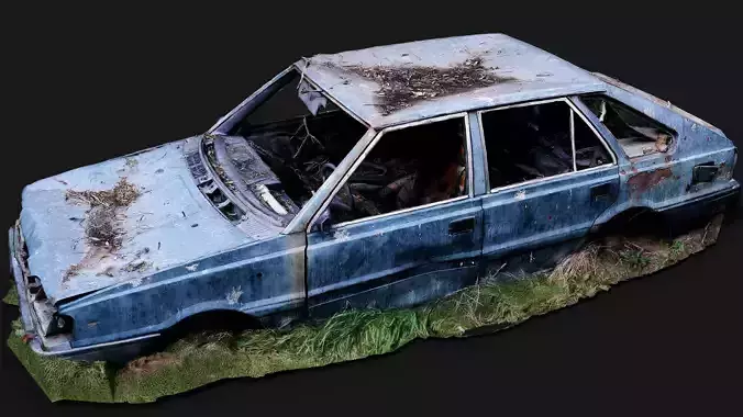 post-soviet car abandoned city wreck photogrammetry 