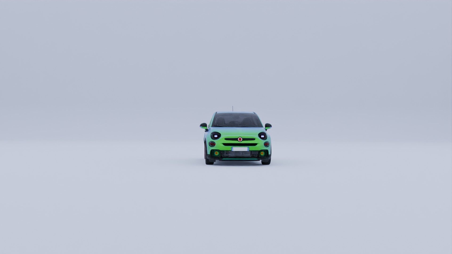 Fiat 500x Sport del 2020 Low-poly 3D model_15