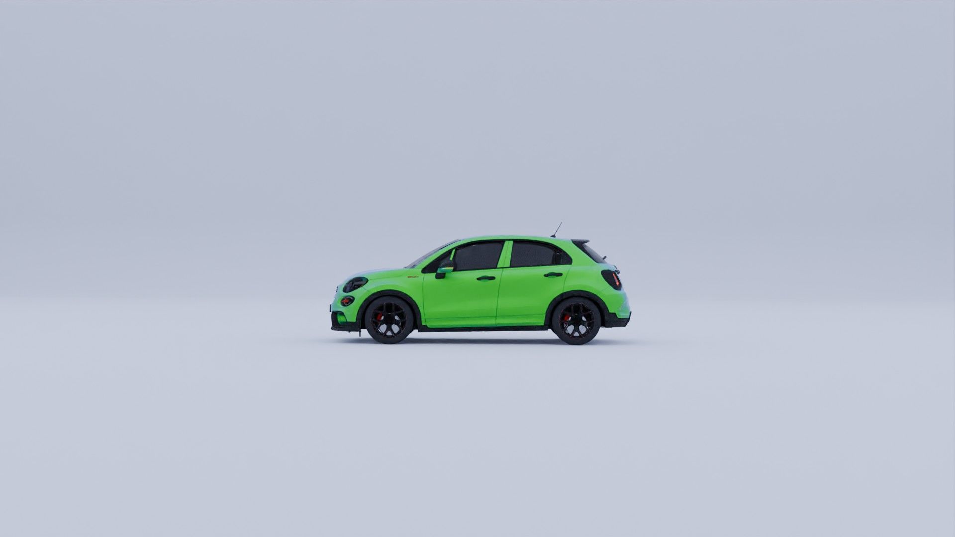 Fiat 500x Sport del 2020 Low-poly 3D model_5
