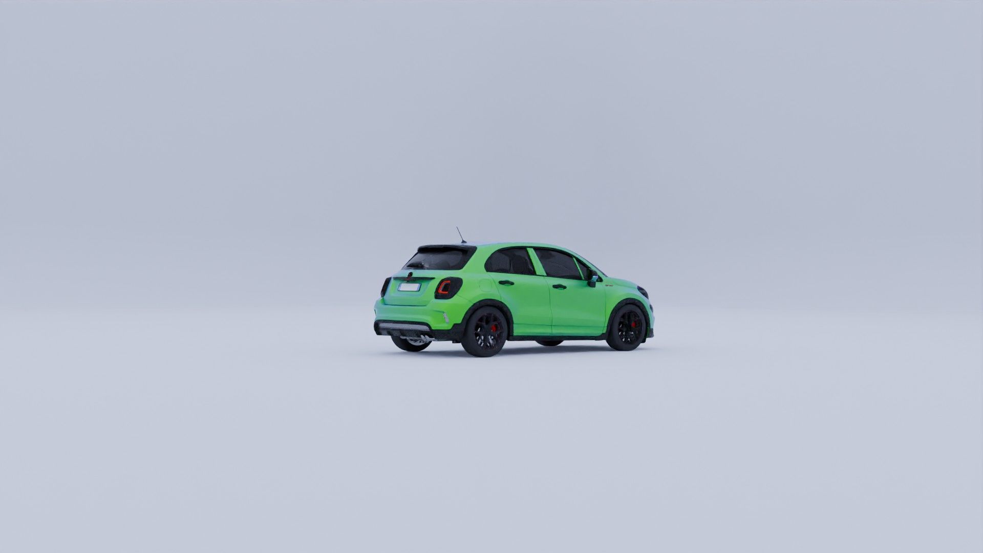 Fiat 500x Sport del 2020 Low-poly 3D model_9