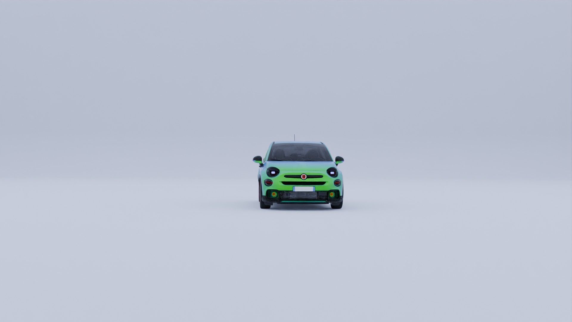 Fiat 500x Sport del 2020 Low-poly 3D model_1