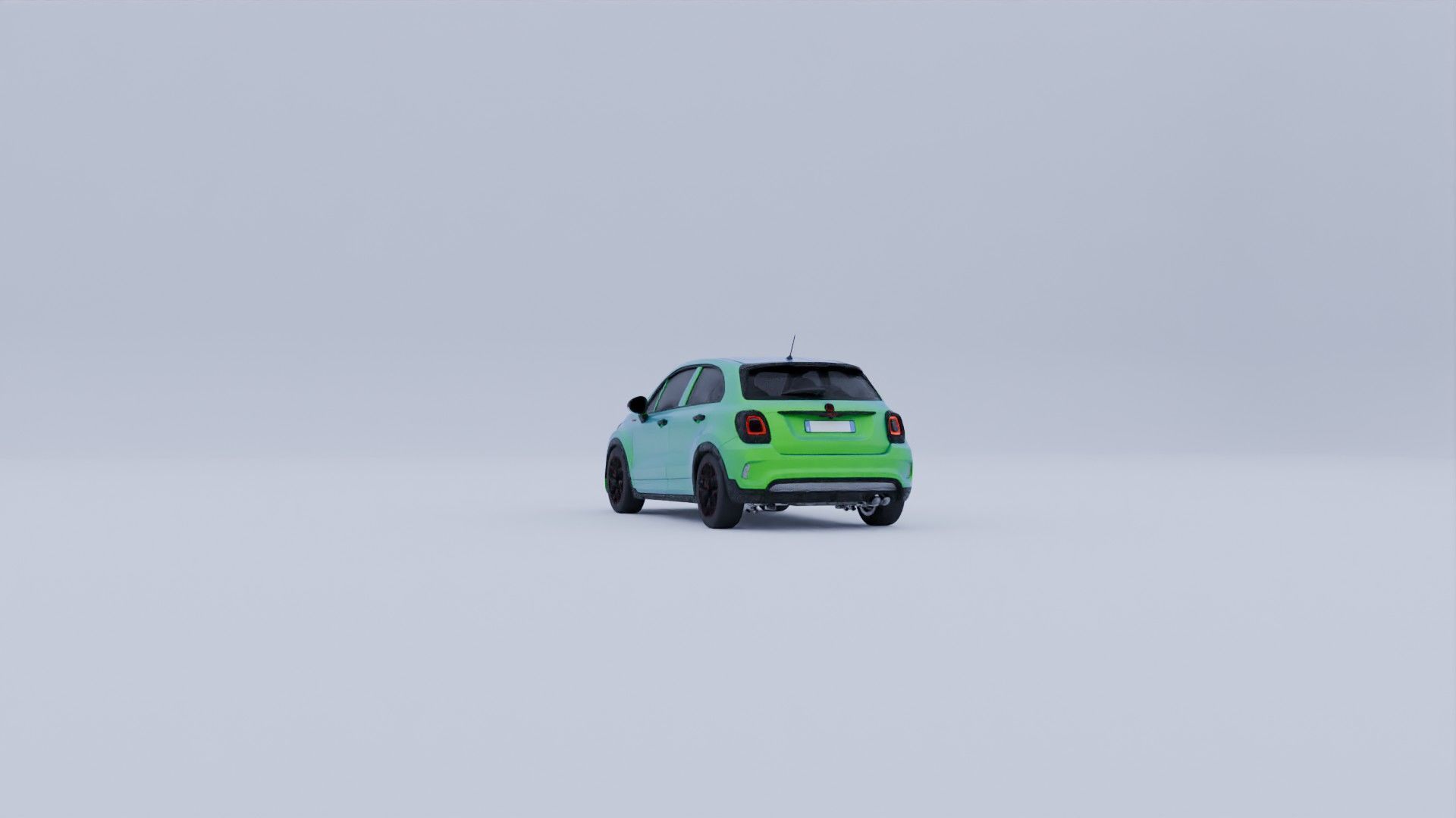 Fiat 500x Sport del 2020 Low-poly 3D model_7