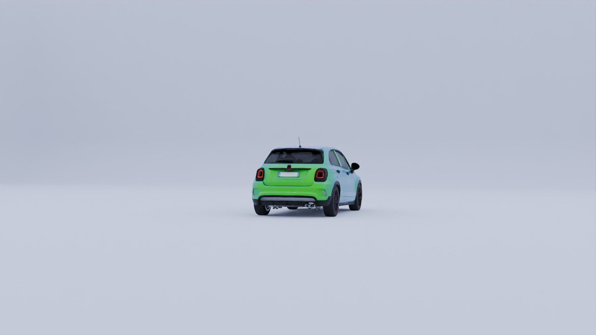 Fiat 500x Sport del 2020 Low-poly 3D model_8