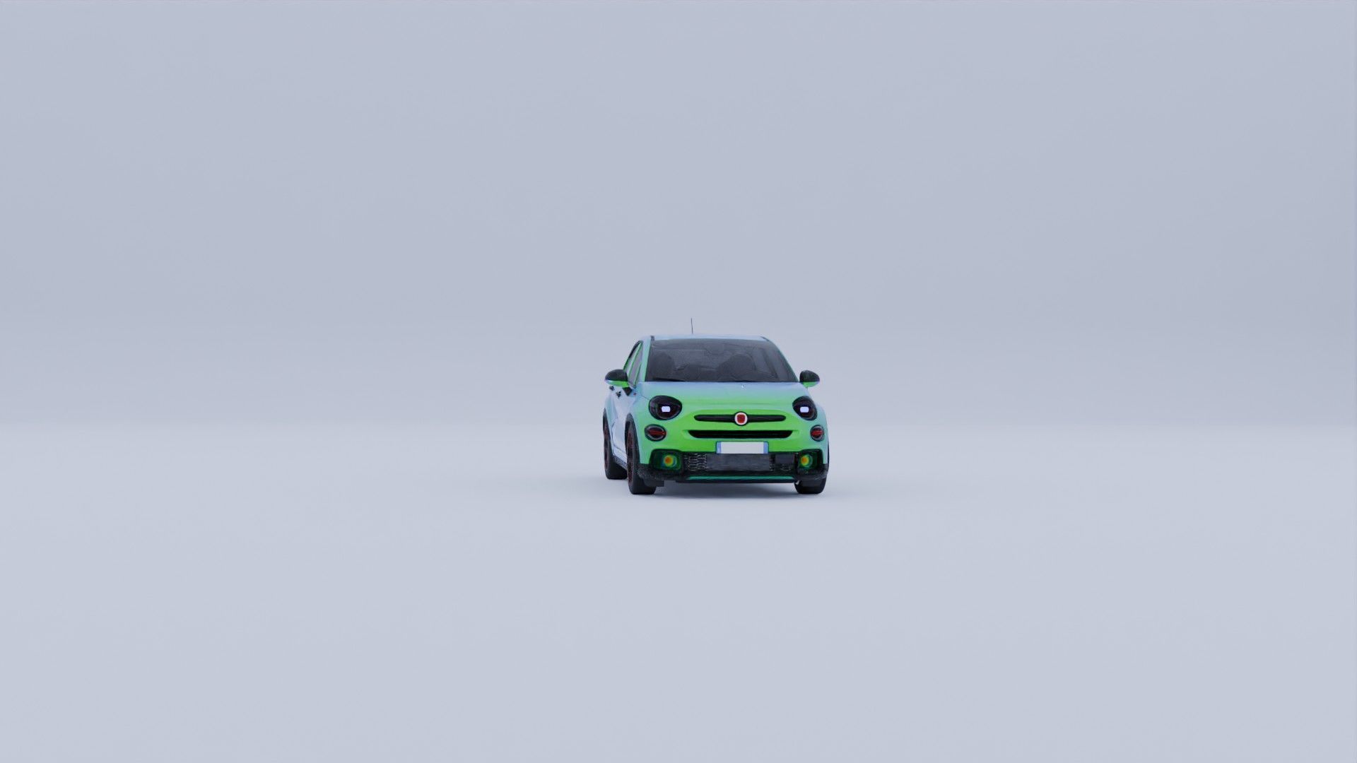 Fiat 500x Sport del 2020 Low-poly 3D model_14
