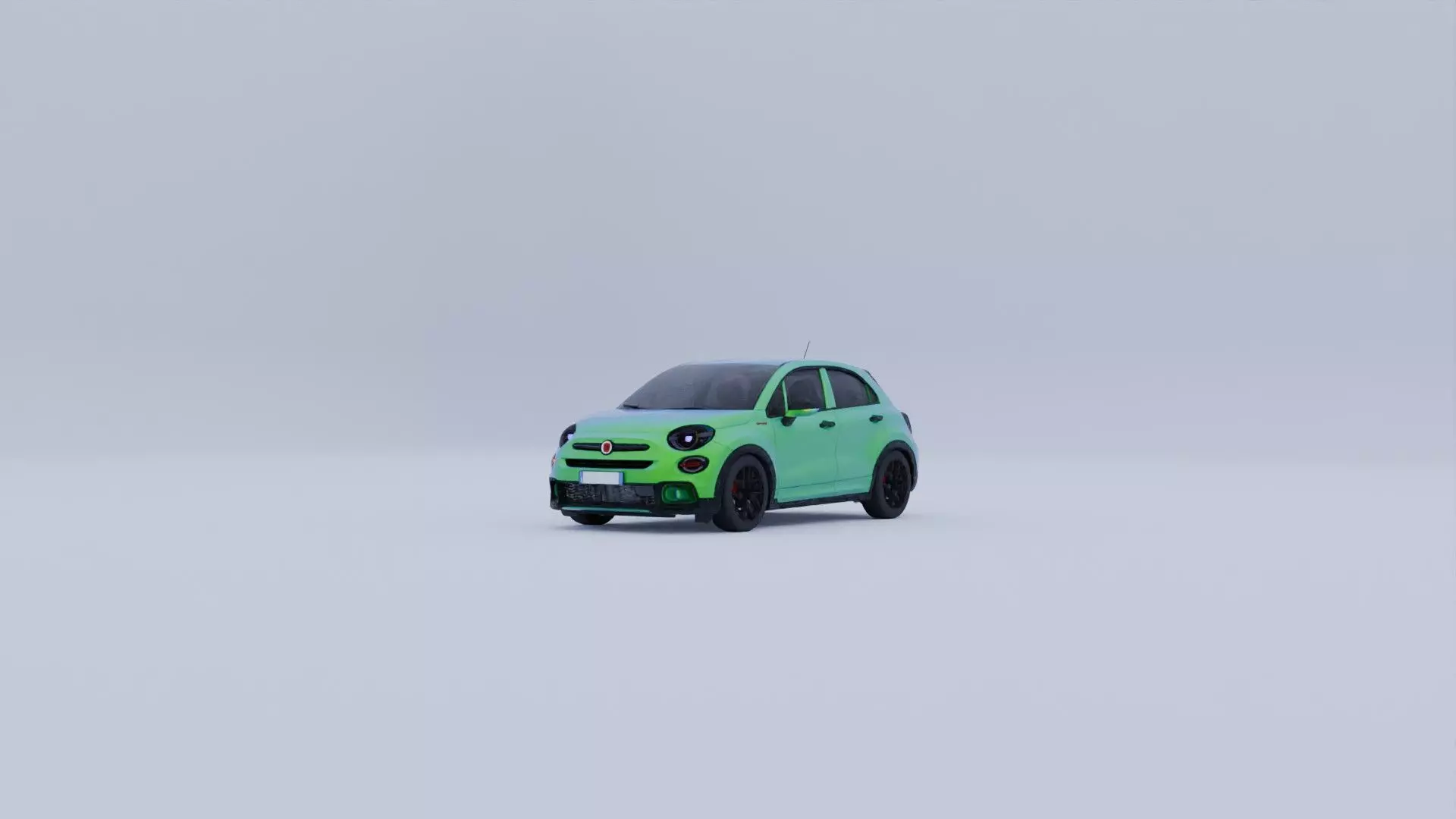 Fiat 500x Sport del 2020 Low-poly 3D model_0