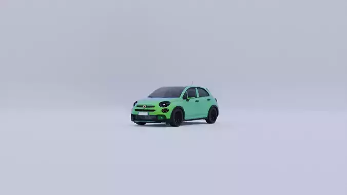 Fiat 500x Sport del 2020 Low-poly 3D model