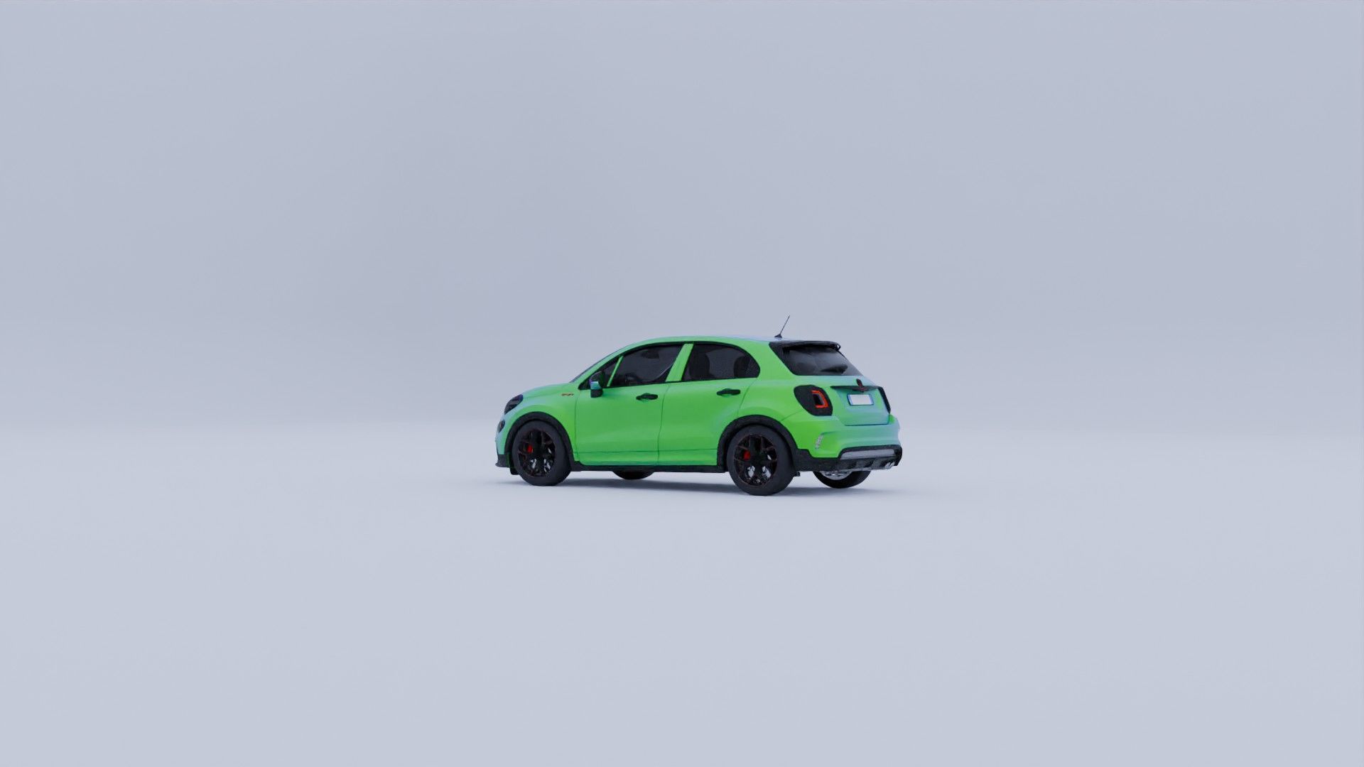 Fiat 500x Sport del 2020 Low-poly 3D model_6