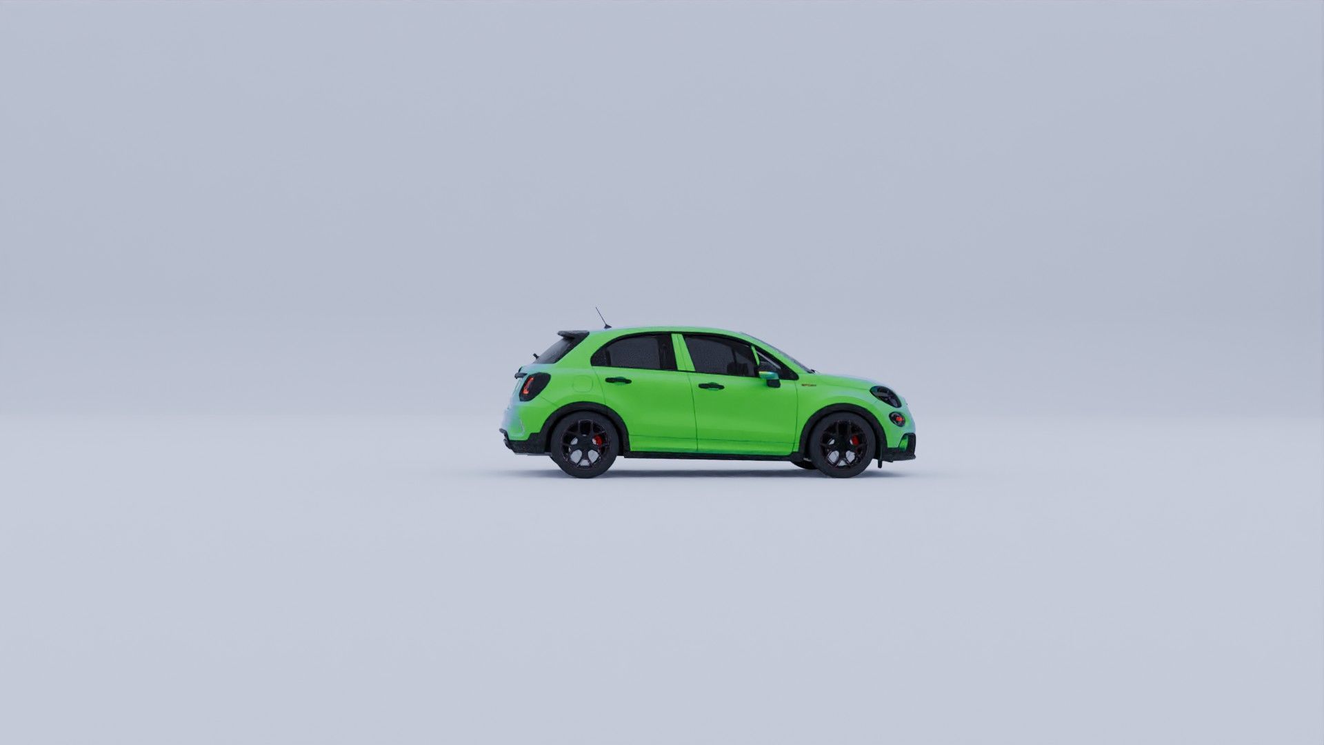 Fiat 500x Sport del 2020 Low-poly 3D model_10