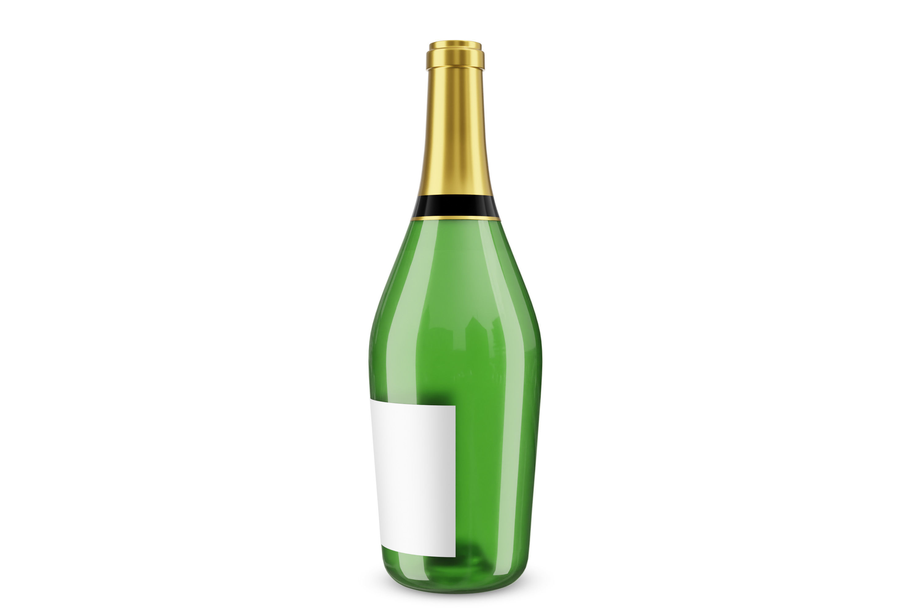 Champagne bottle 03 3D model_1