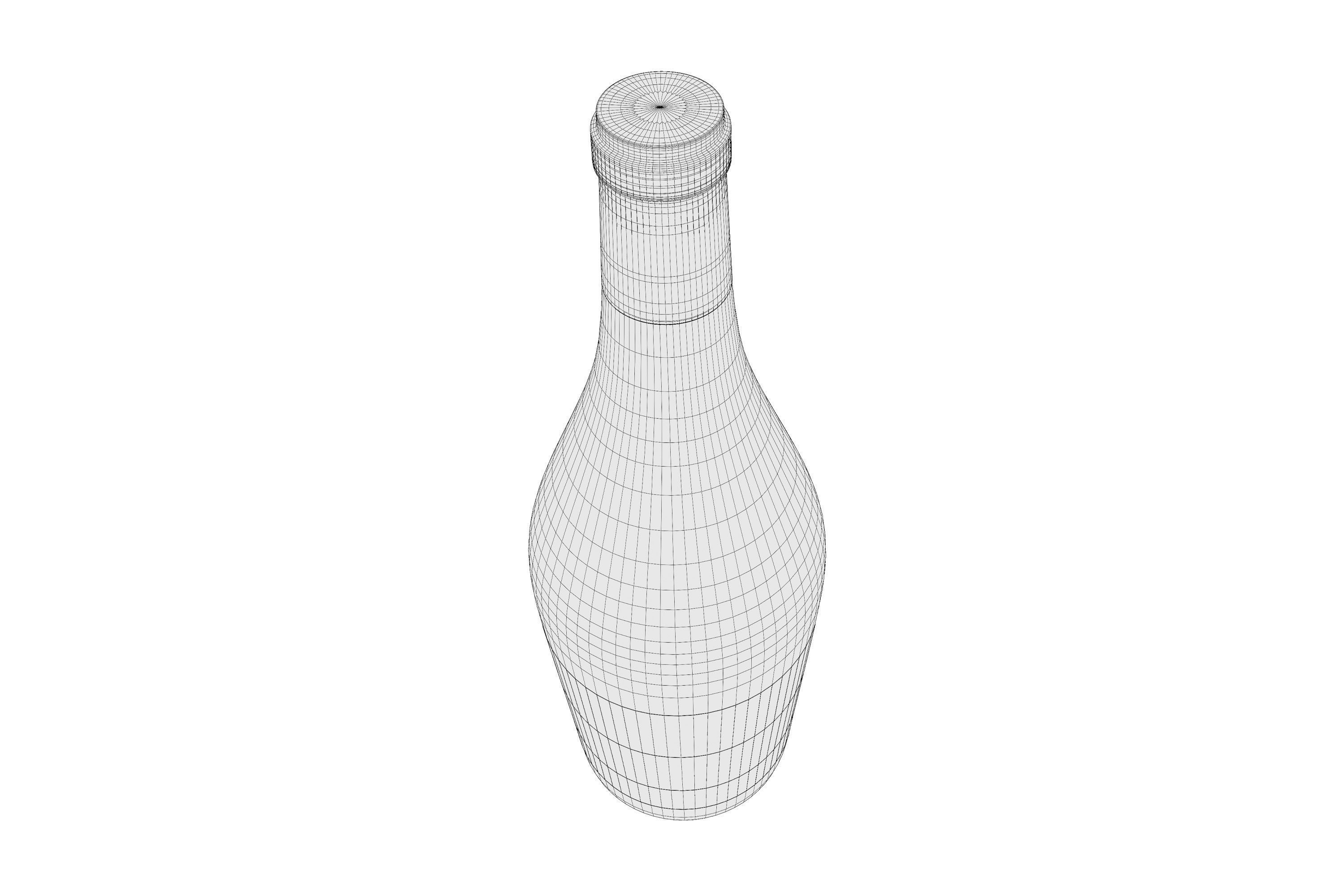 Champagne bottle 03 3D model_5