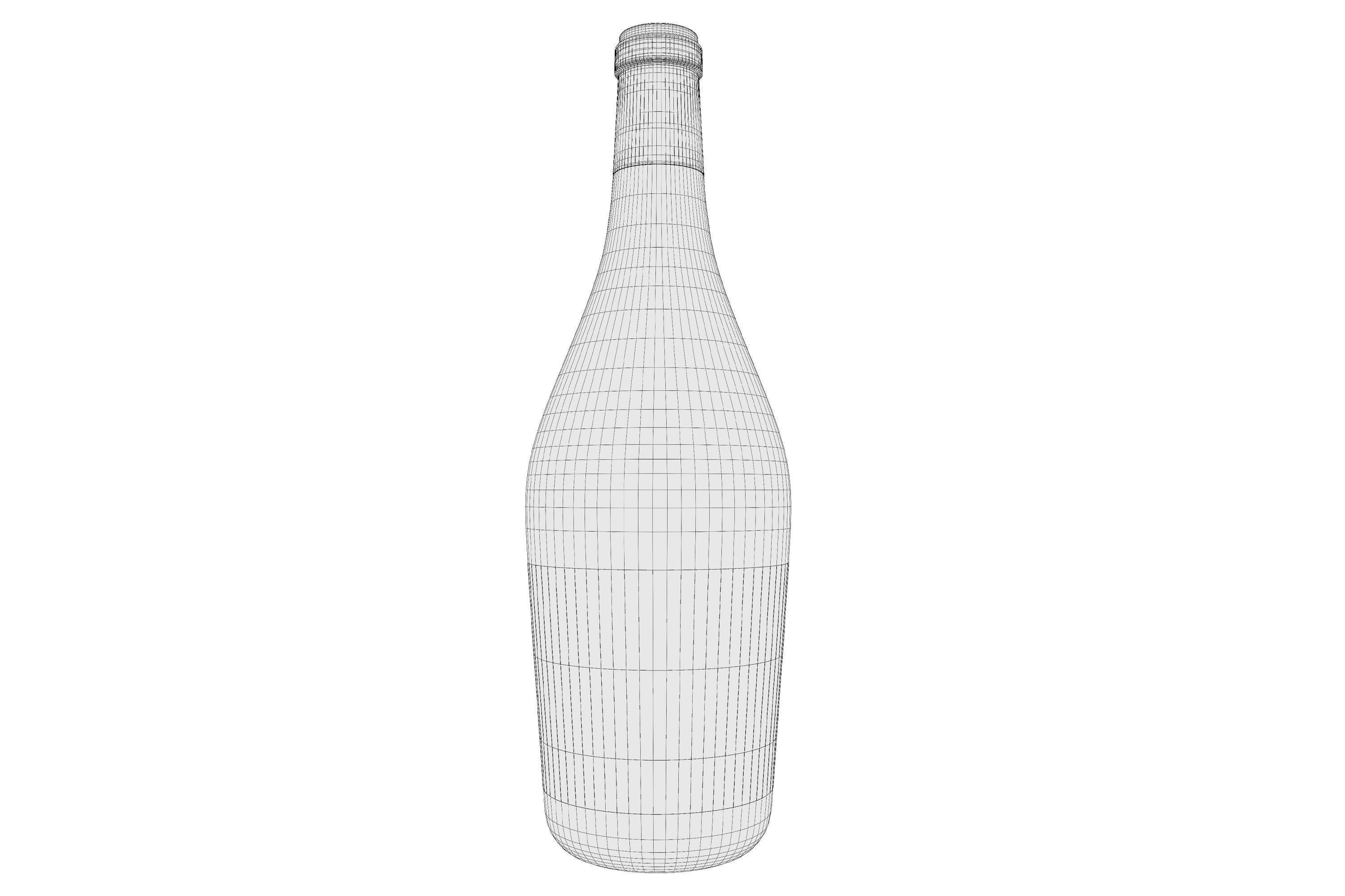 Champagne bottle 03 3D model_3