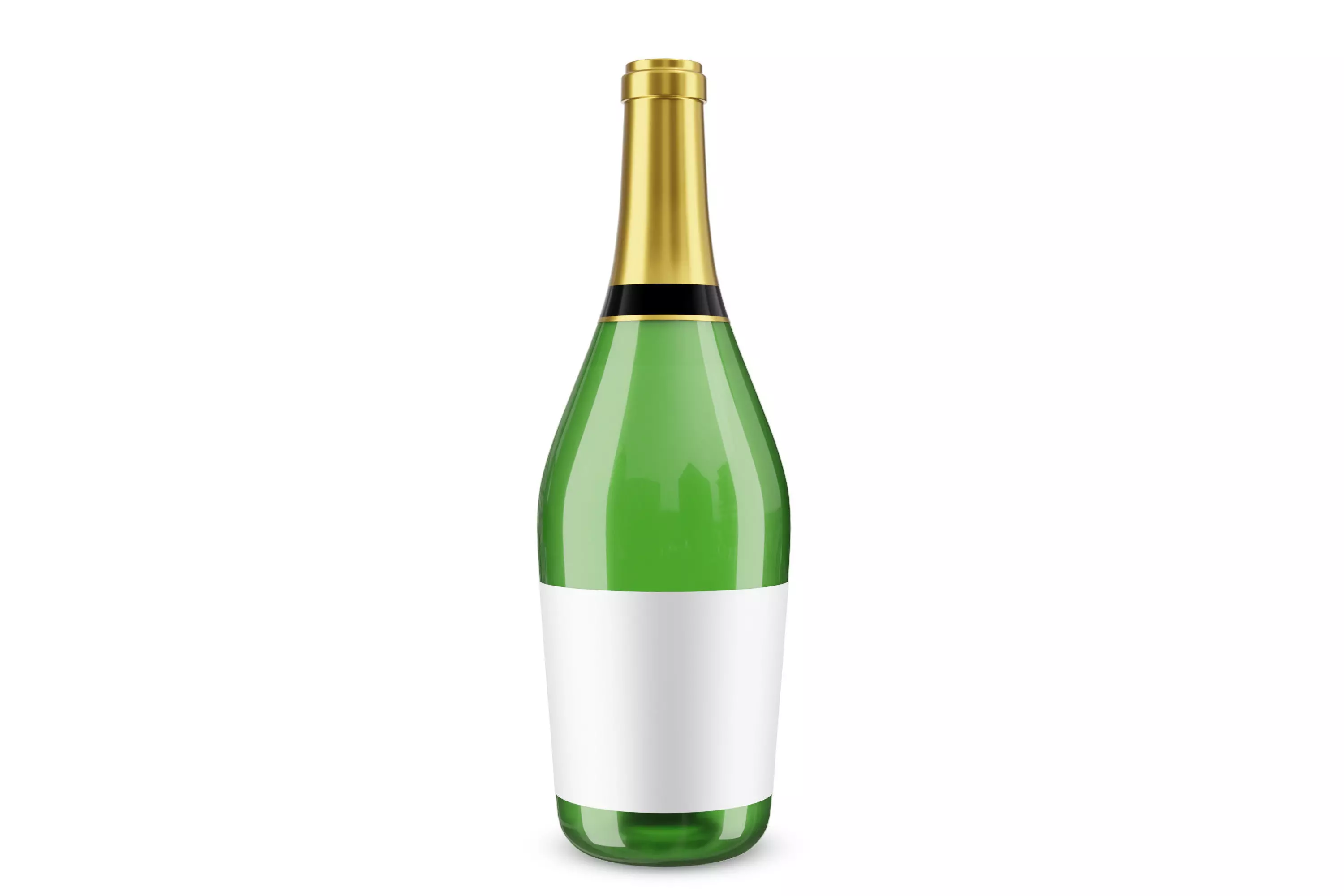 Champagne bottle 03 3D model_0