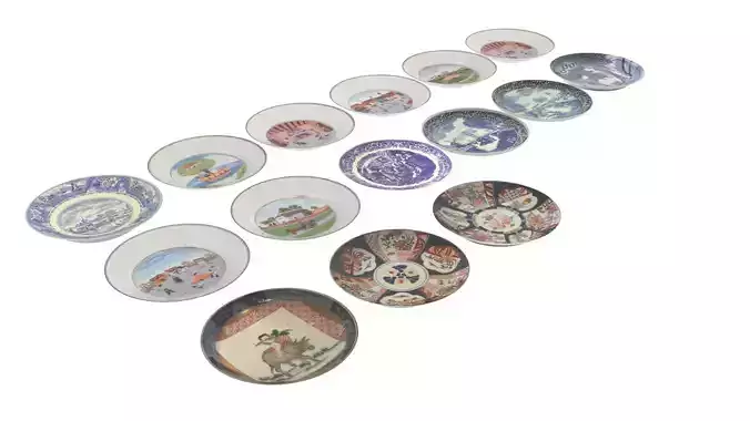 Belgium Porcelain Plates Set