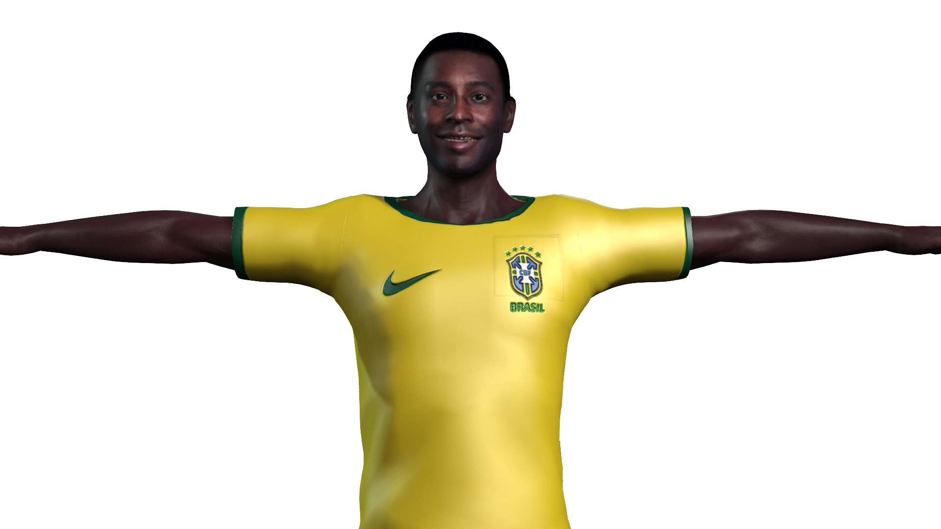 Belle the Football player  3D Rigged model 3D model_3