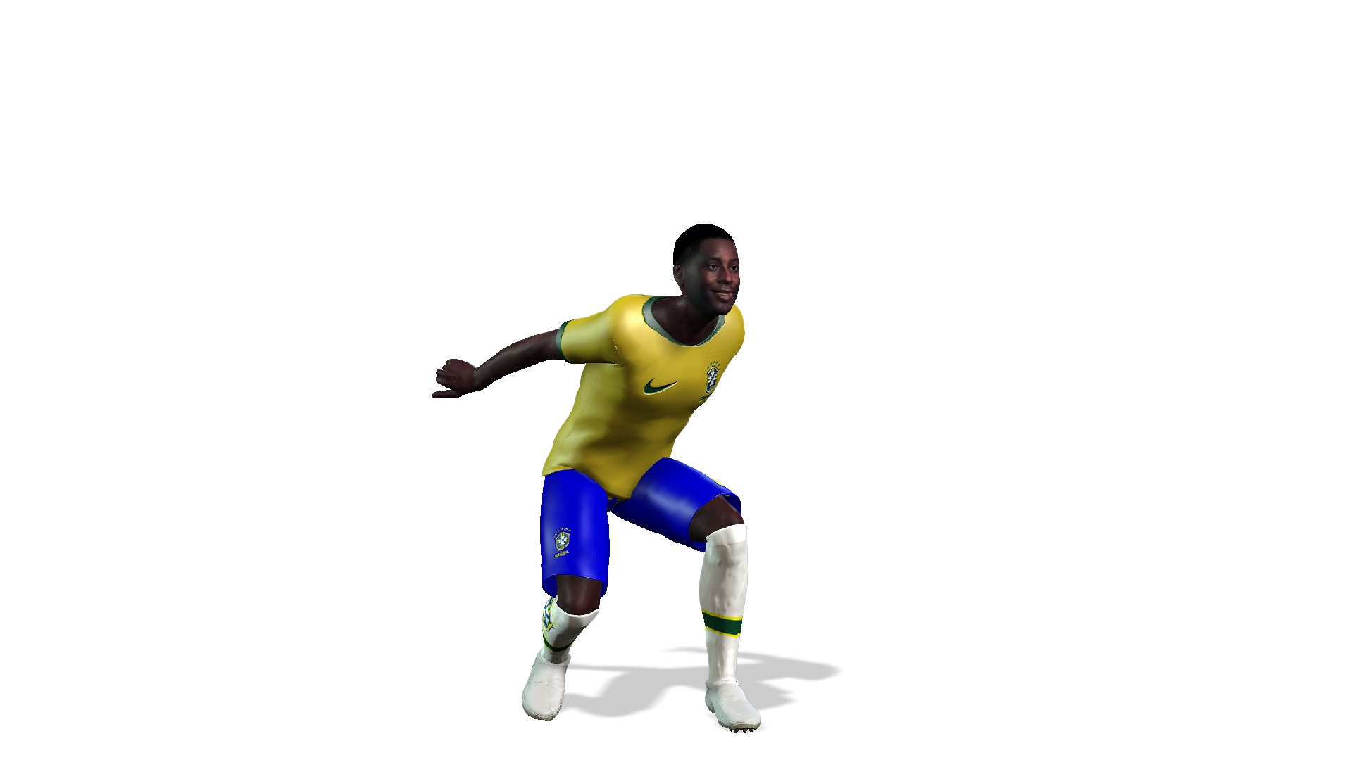 Belle the Football player  3D Rigged model 3D model_23