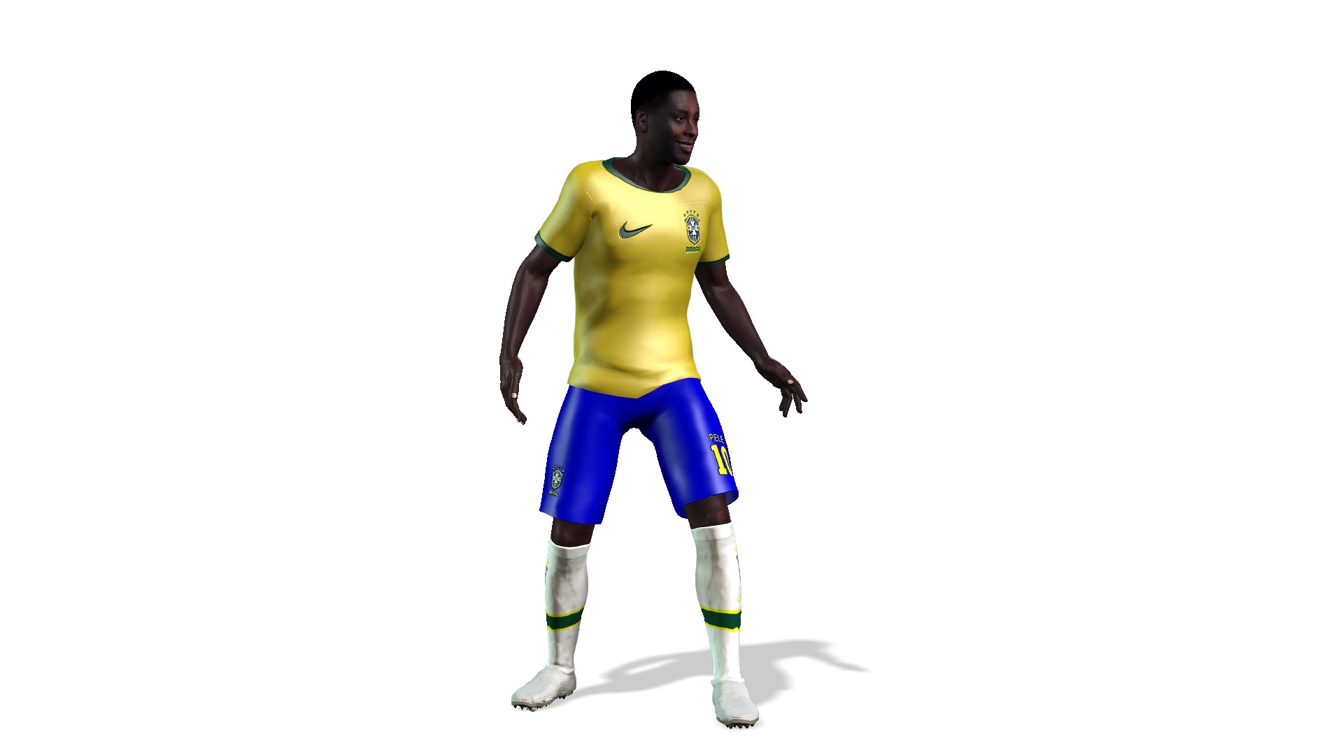 Belle the Football player  3D Rigged model 3D model_21