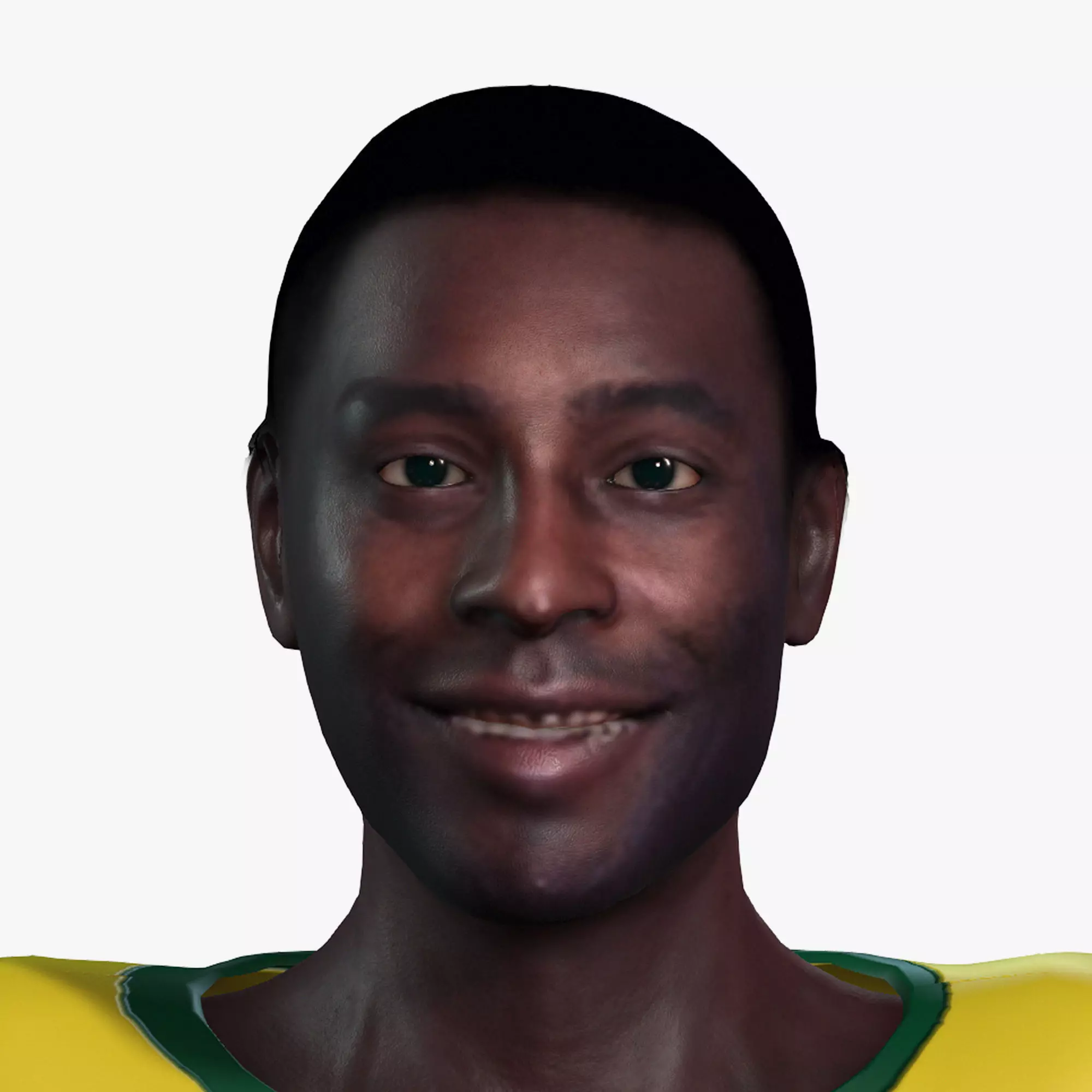 Belle the Football player  3D Rigged model 3D model_0