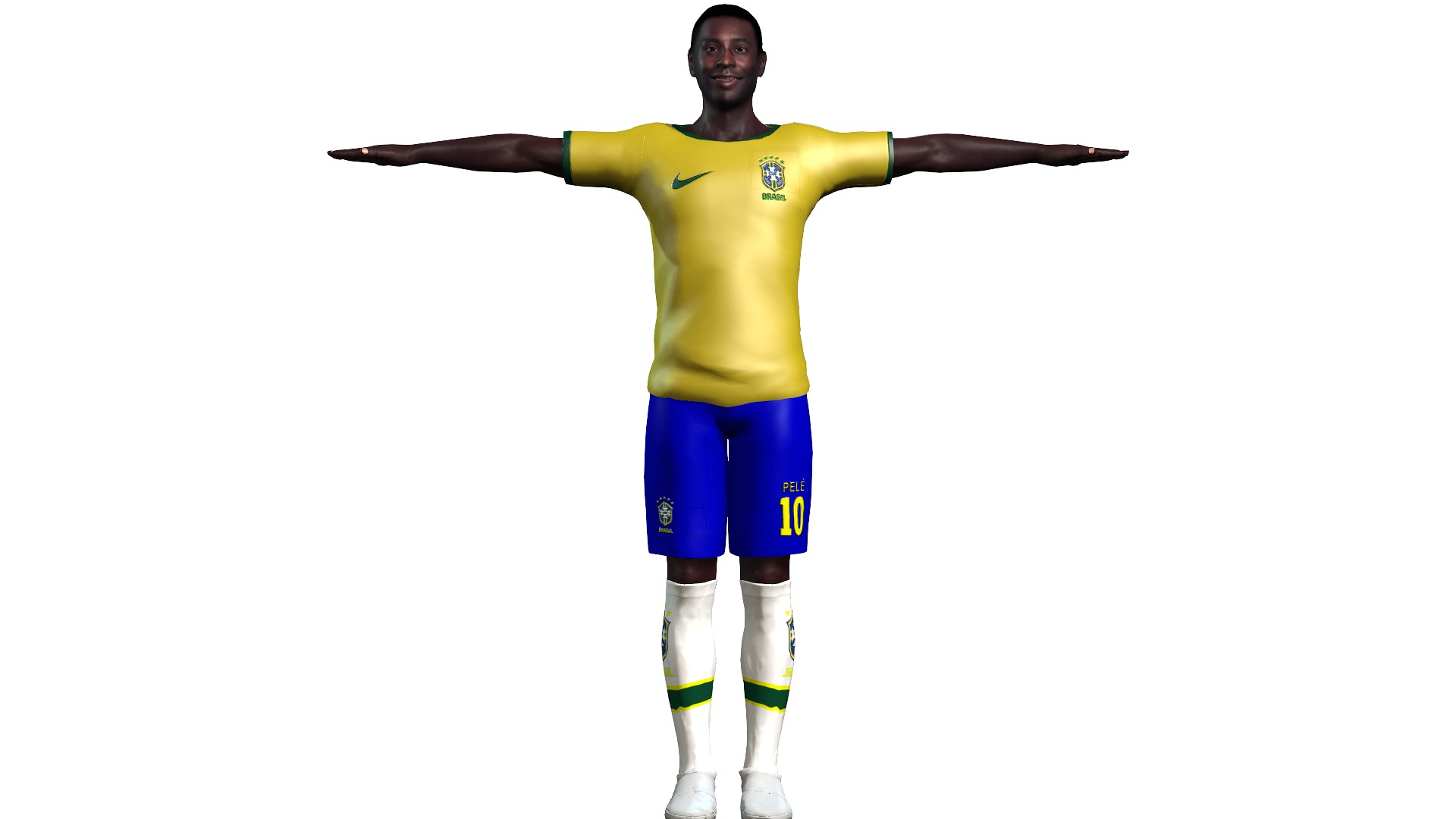 Belle the Football player  3D Rigged model 3D model_2