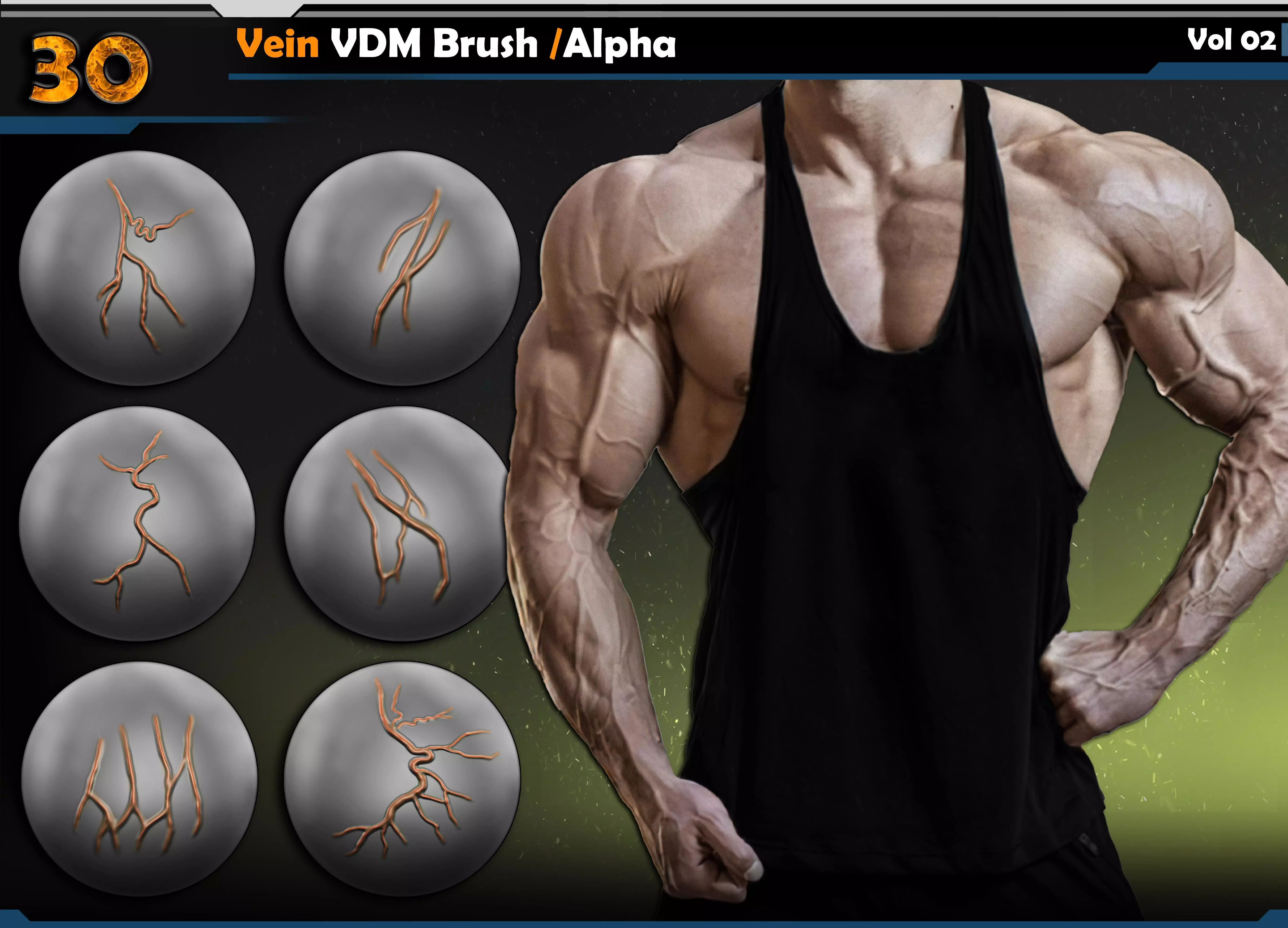 Vein VDM Brush-Alpha Vol 02 3D model