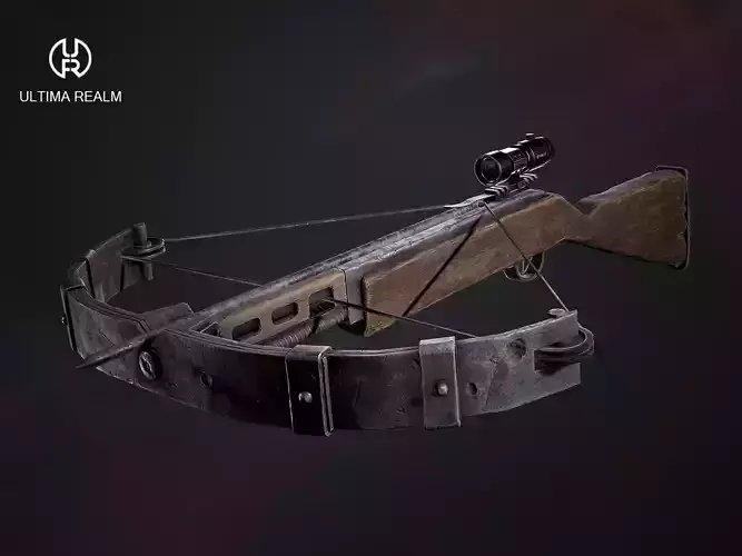 Apocalypse Crossbow Low-poly 3D model