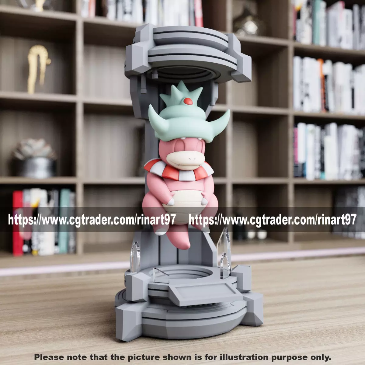 Slowking in the lab from pokemon 3D print model_0