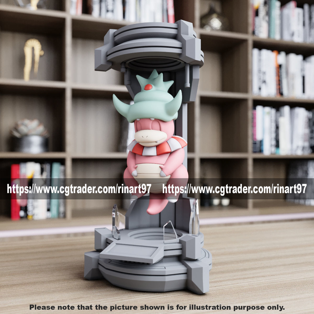 Slowking in the lab from pokemon 3D print model_5