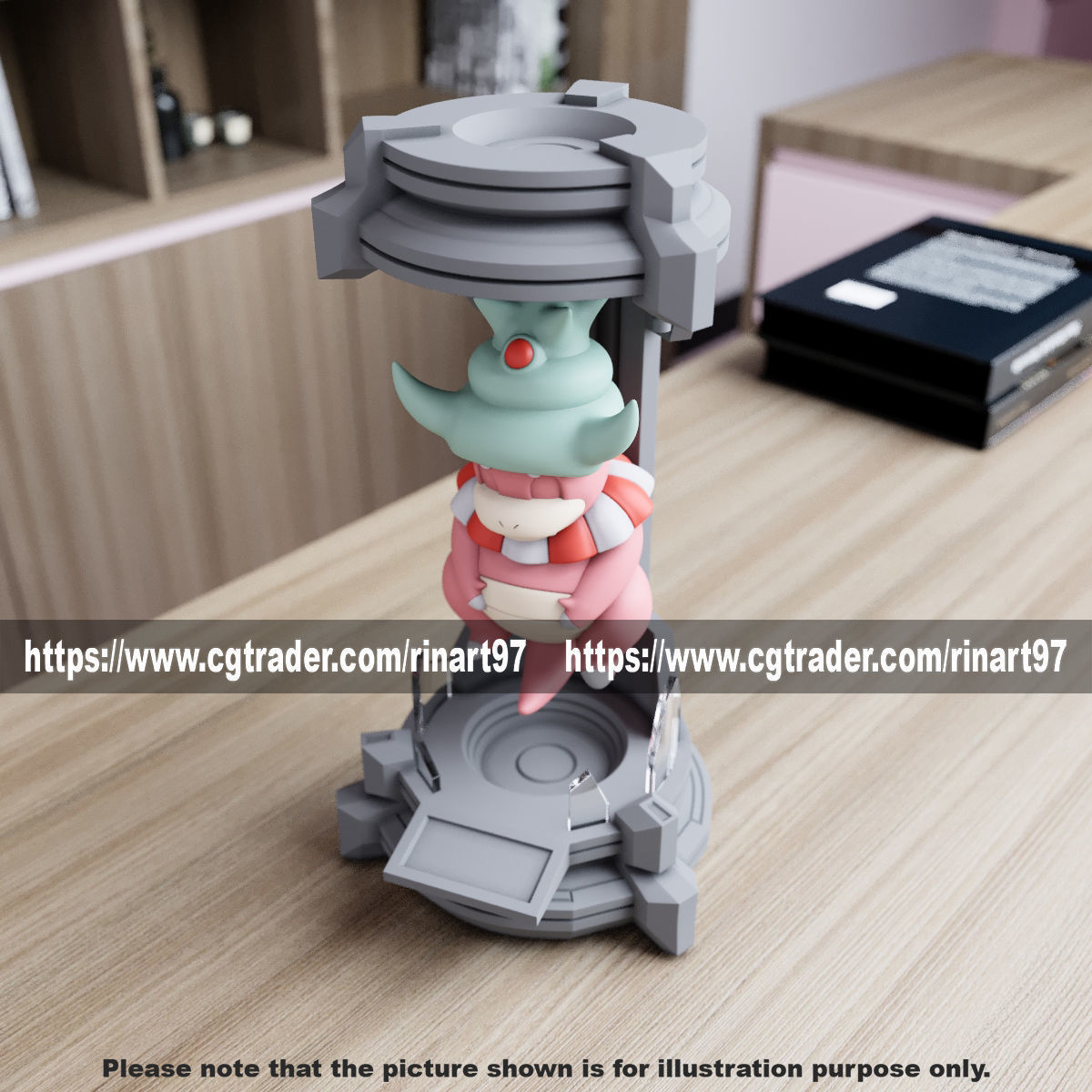 Slowking in the lab from pokemon 3D print model_12