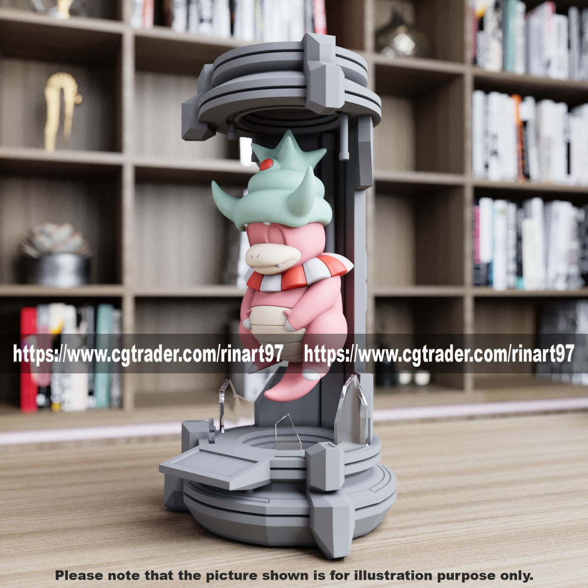 Slowking in the lab from pokemon 3D print model_6