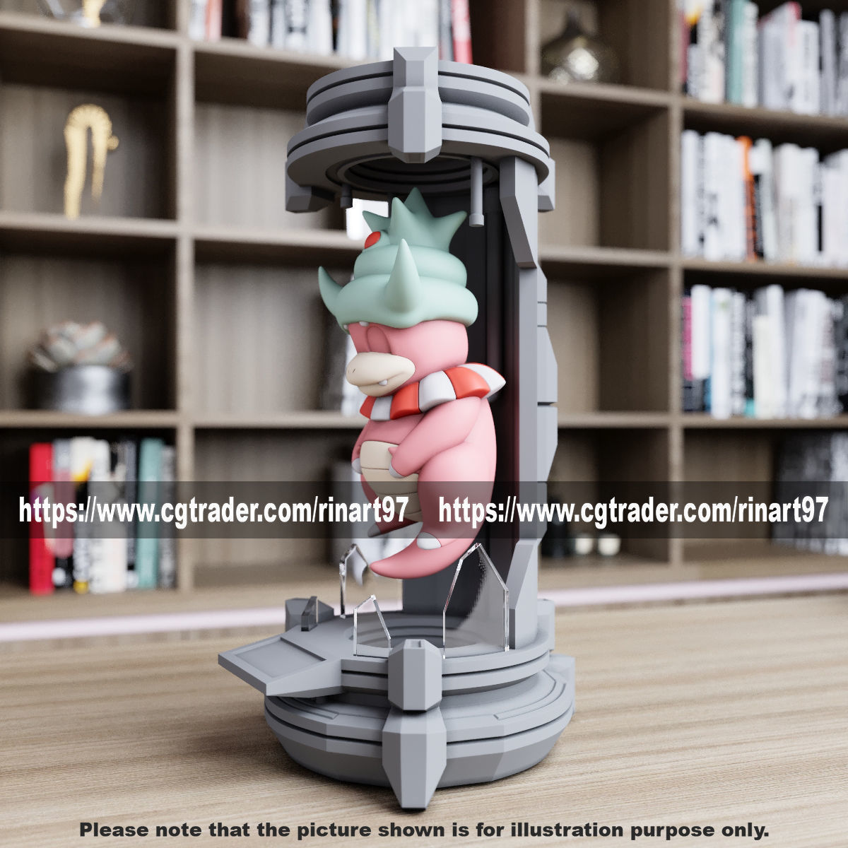 Slowking in the lab from pokemon 3D print model_7