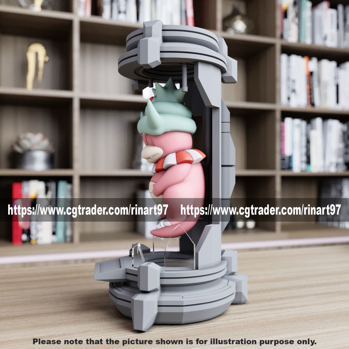 Slowking in the lab from pokemon 3D print model_8