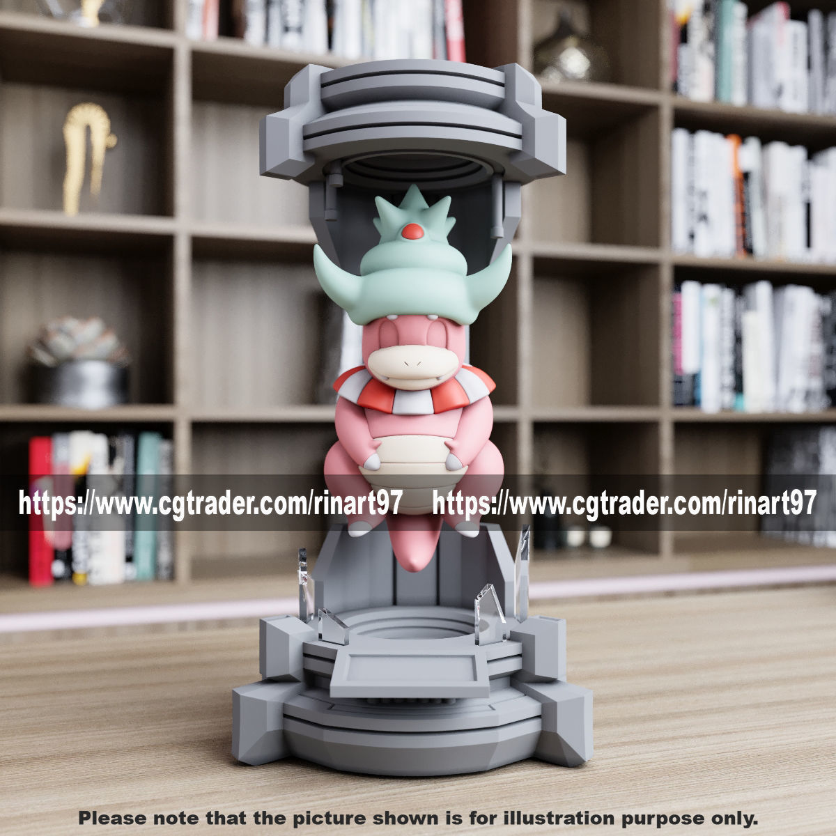 Slowking in the lab from pokemon 3D print model_4