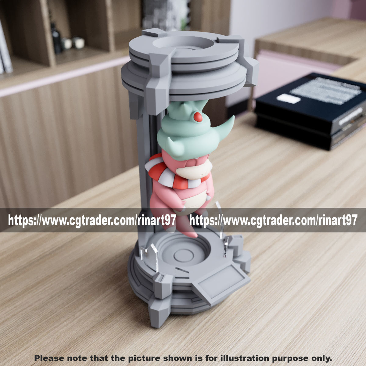 Slowking in the lab from pokemon 3D print model_11