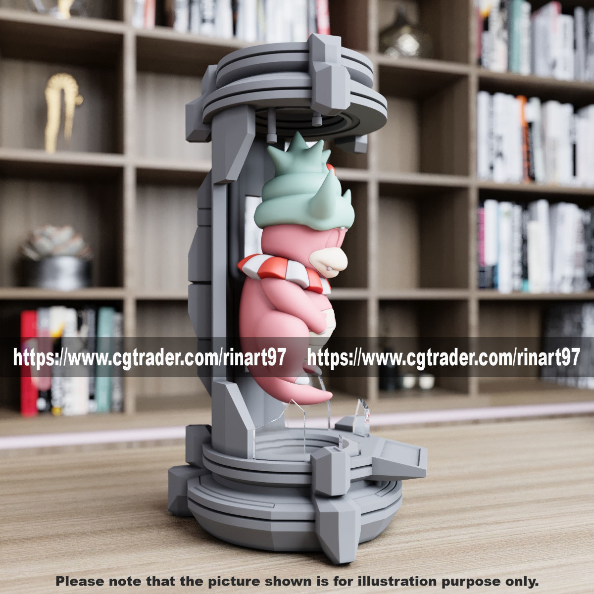 Slowking in the lab from pokemon 3D print model_3