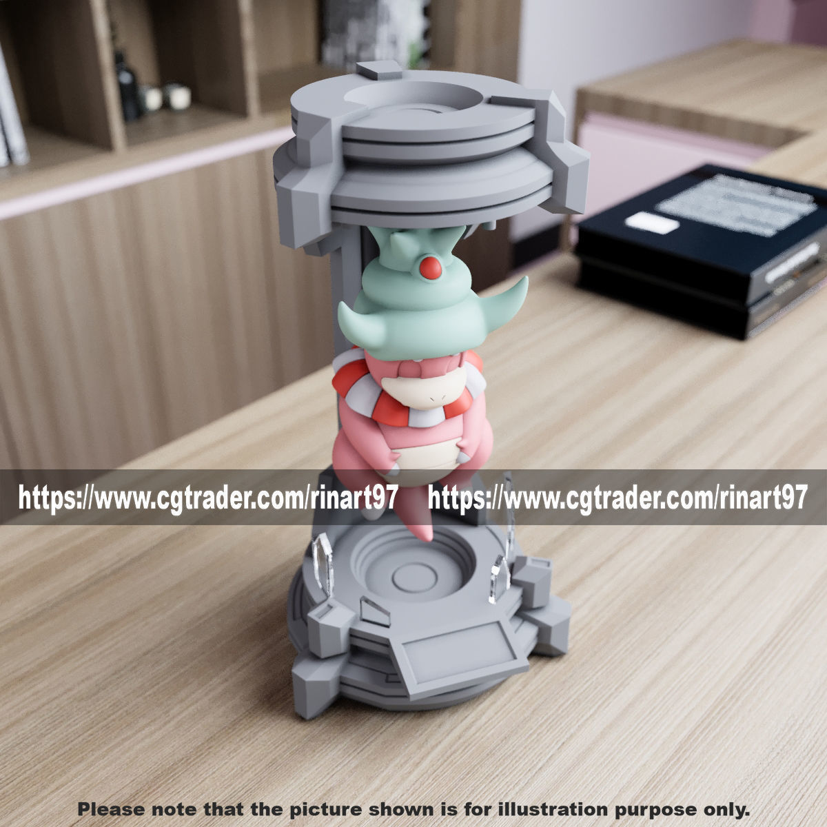 Slowking in the lab from pokemon 3D print model_10