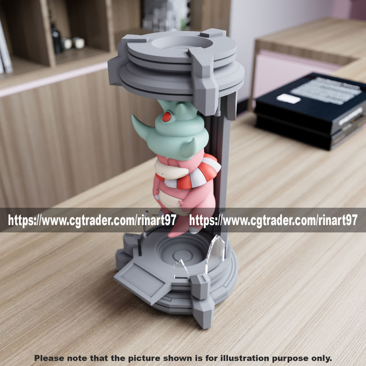 Slowking in the lab from pokemon 3D print model_13