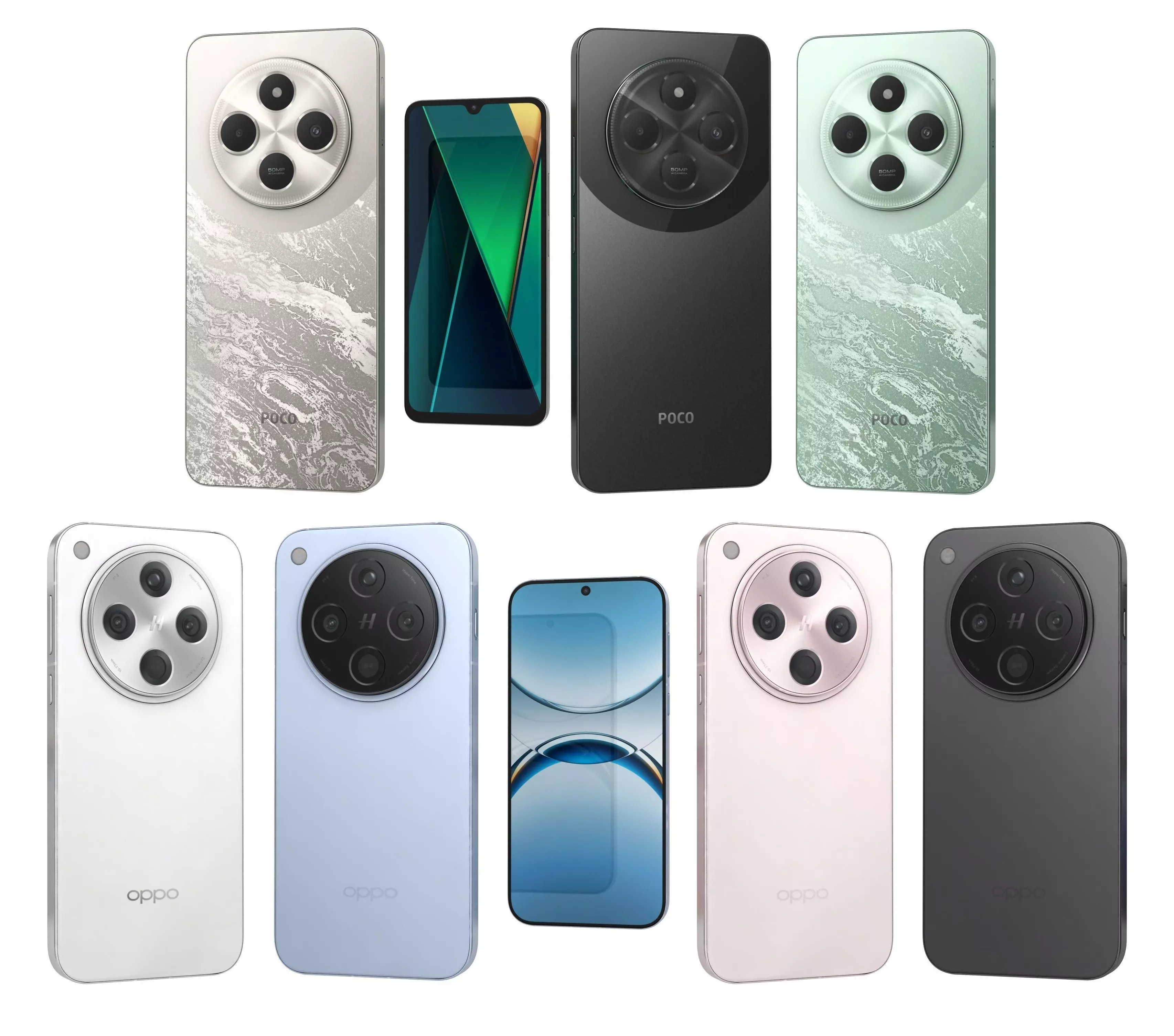 Xiaomi Poco C75 and Oppo Find X8 3D Model Collection_0