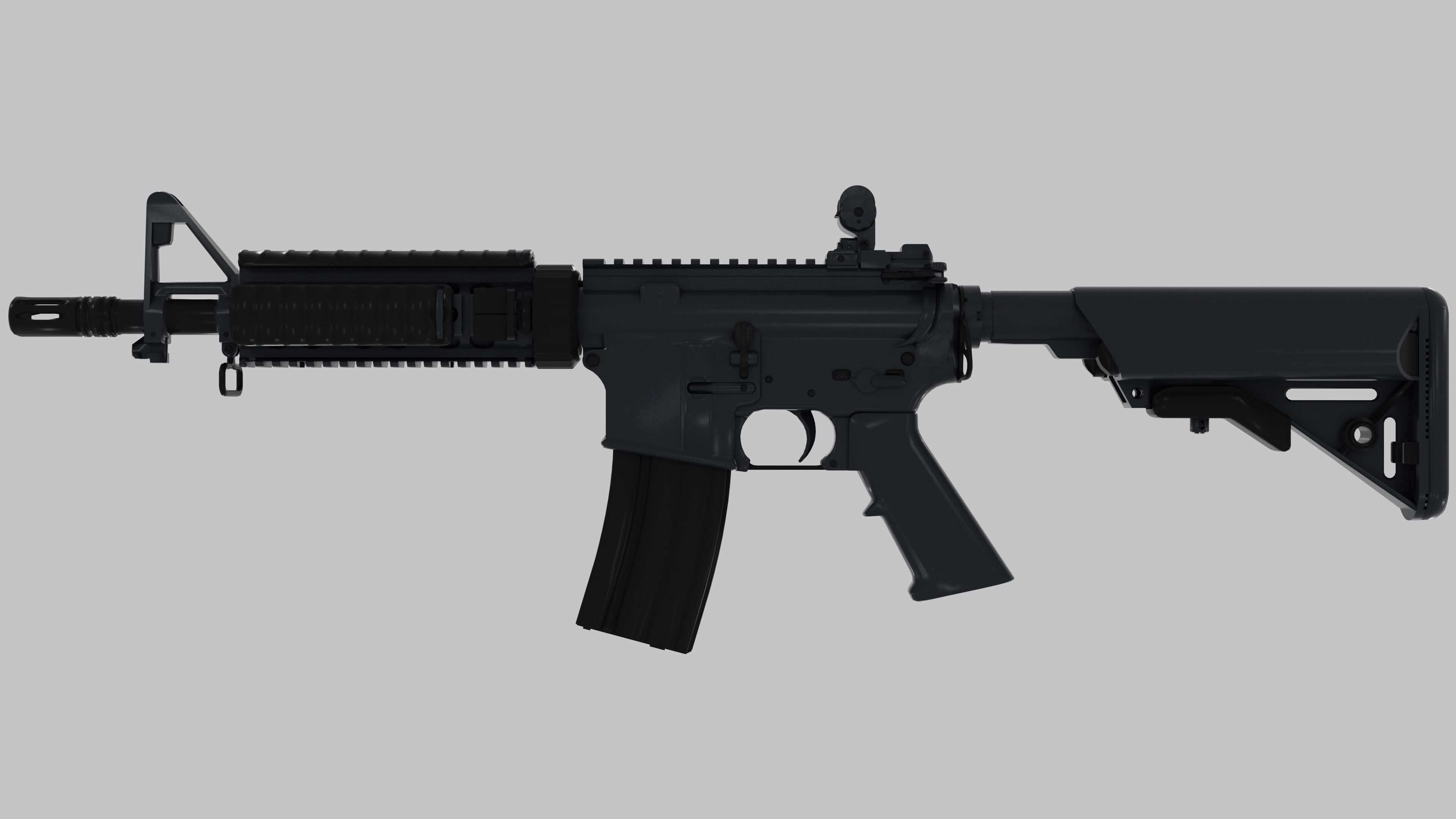 M4A4 Carbine Low-poly 3D model_2