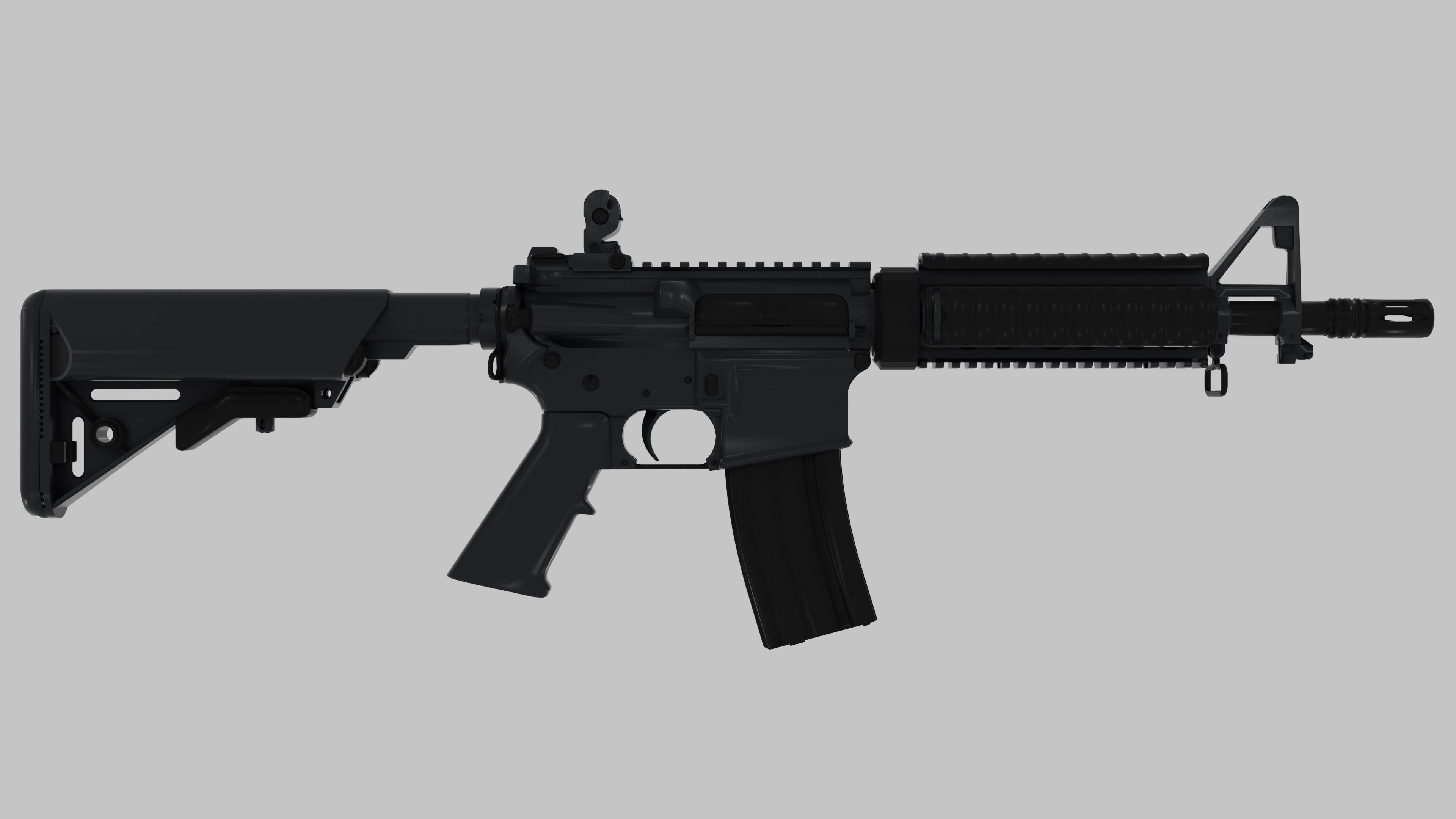 M4A4 Carbine Low-poly 3D model_1