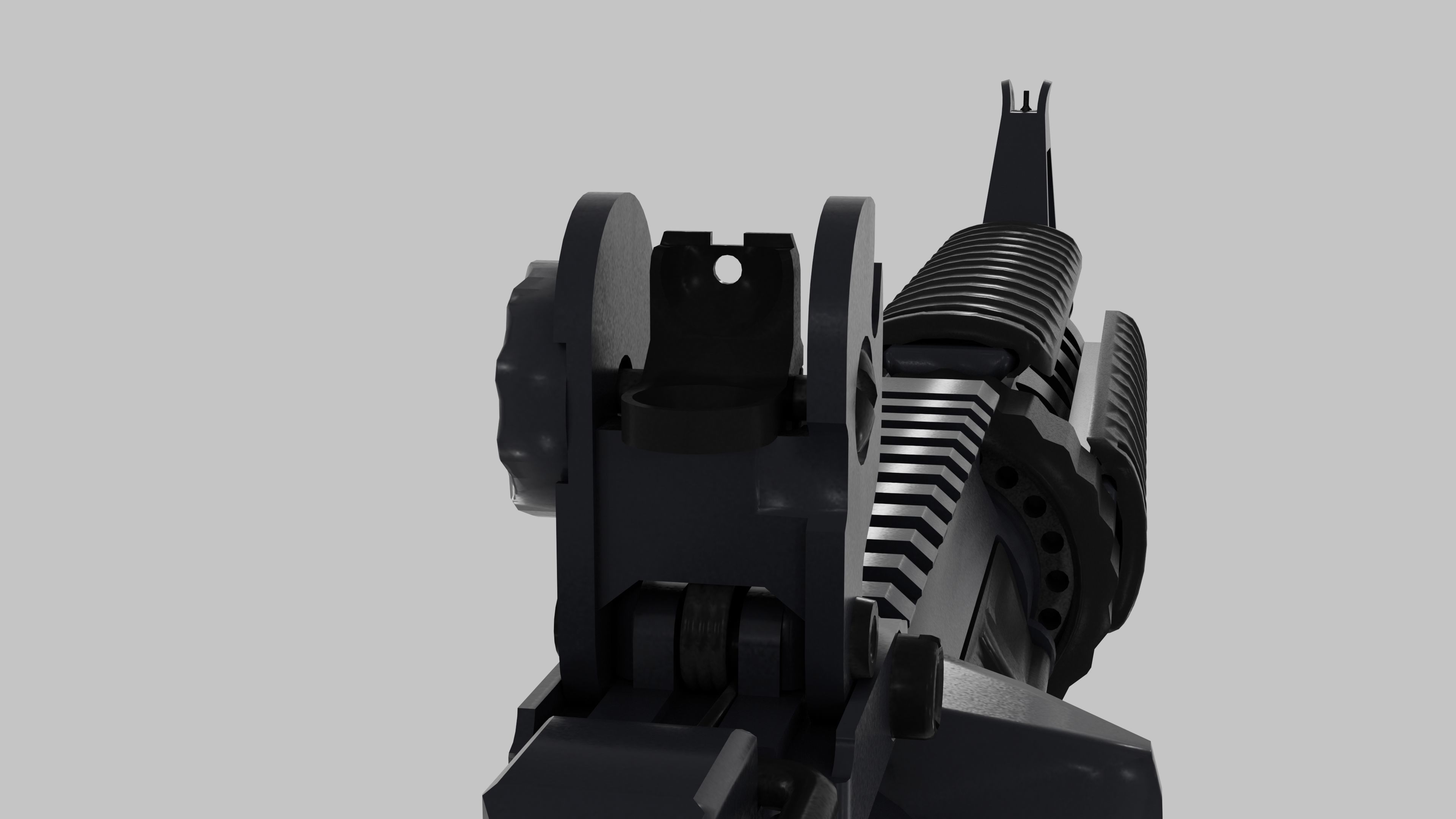 M4A4 Carbine Low-poly 3D model_8