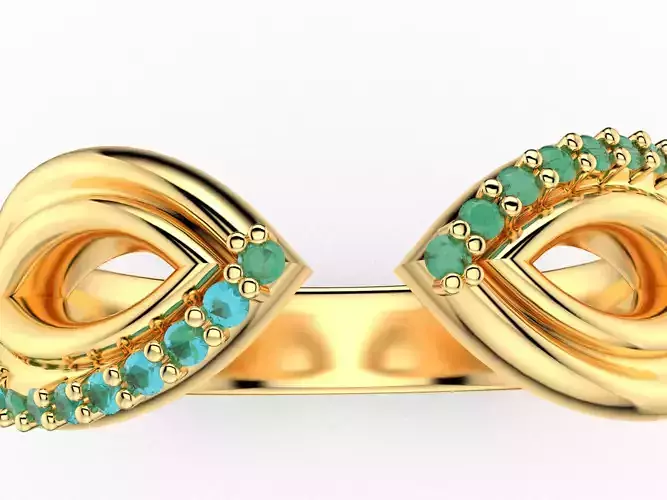 Double Shank Diamond Ring