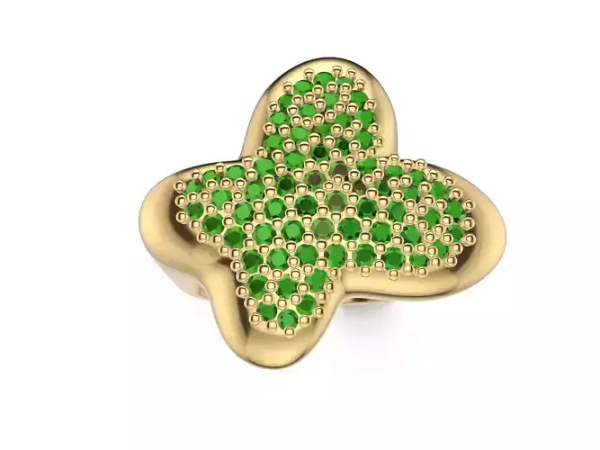 Butterfly Pave Ring 3D print model