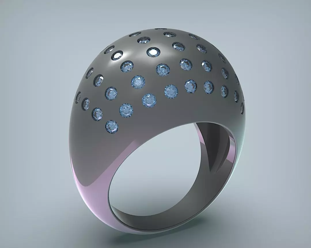ring beautiful Flush Setting 3D print model