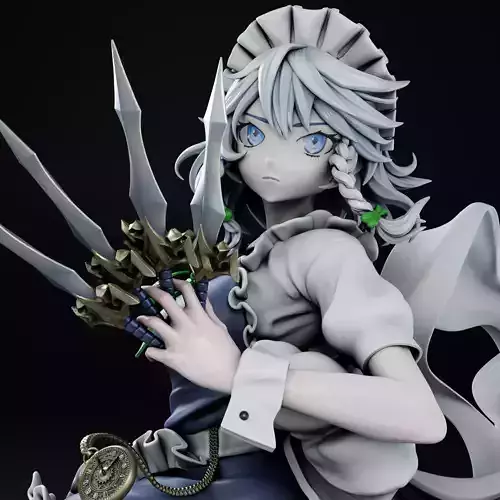 Sakuya Izayoi - Touhou 3D print model Sakuya Izayoi - Touhou 3D print model